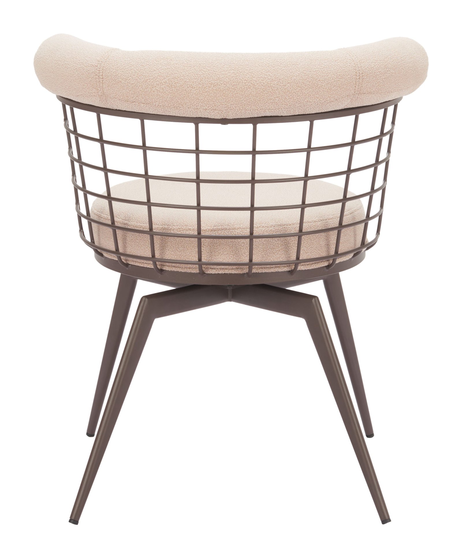 Saku Swivel Dining Chair Beige & Brown - Image 8