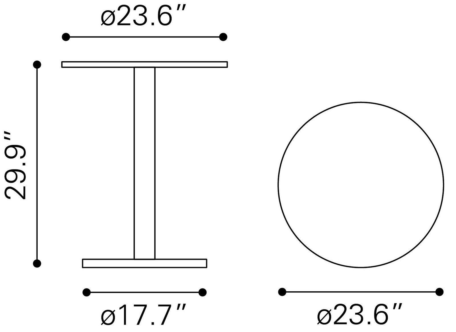 Alto Bistro Table Brown & Black - Image 10