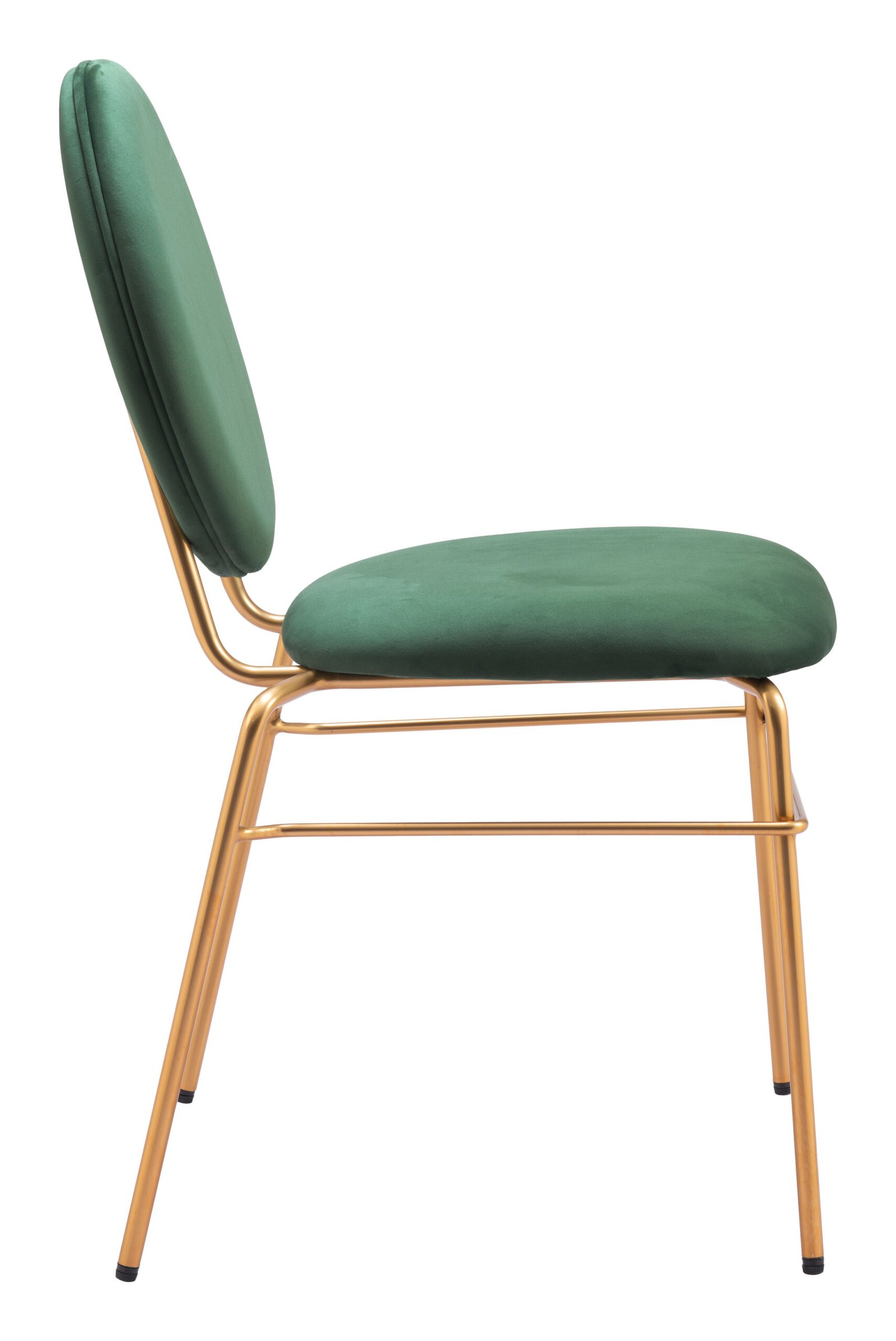 Odessa Dining Chair (Set of 2) Green & Gold - Image 4