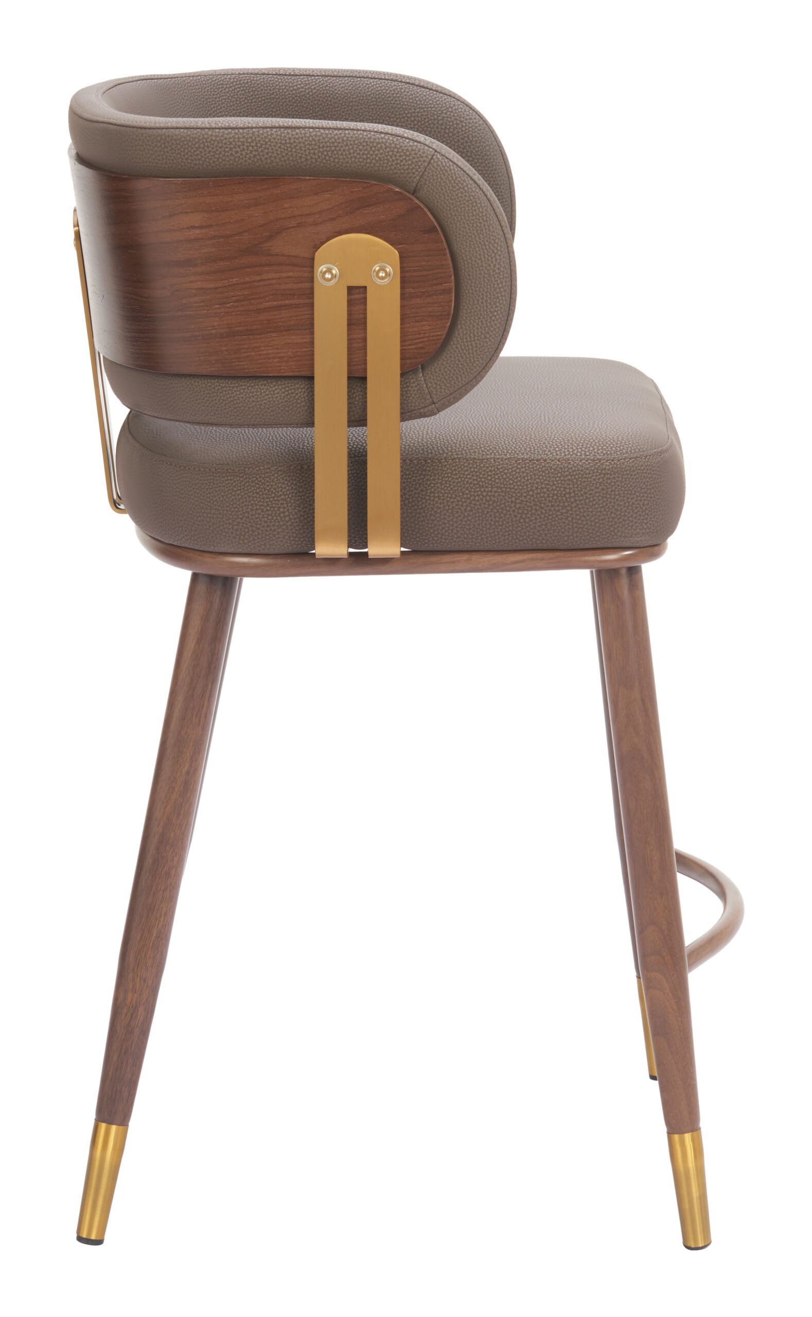Brew Counter Stool Brown & Walnut - Image 2