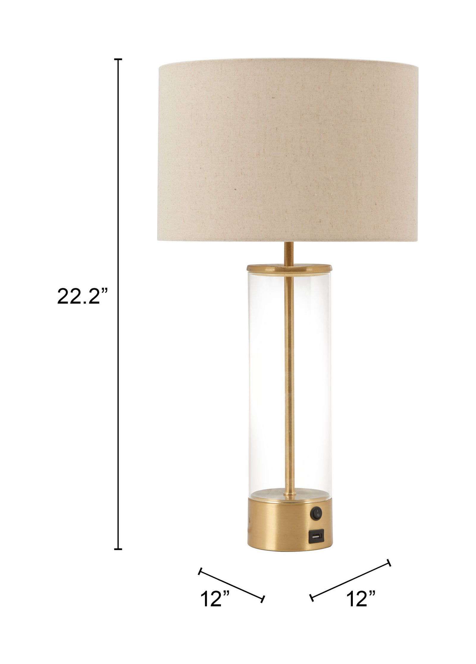 Boreal Table Lamp Beige & Gold - Image 7