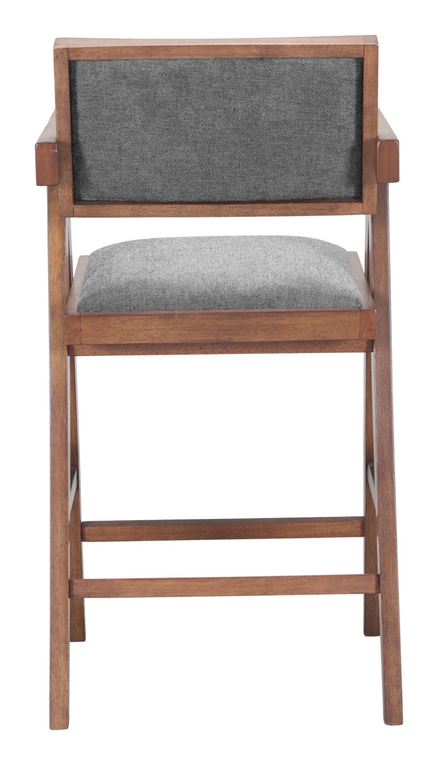 Delhi Counter Stool (Set of 2) Gray & Walnut - Image 4