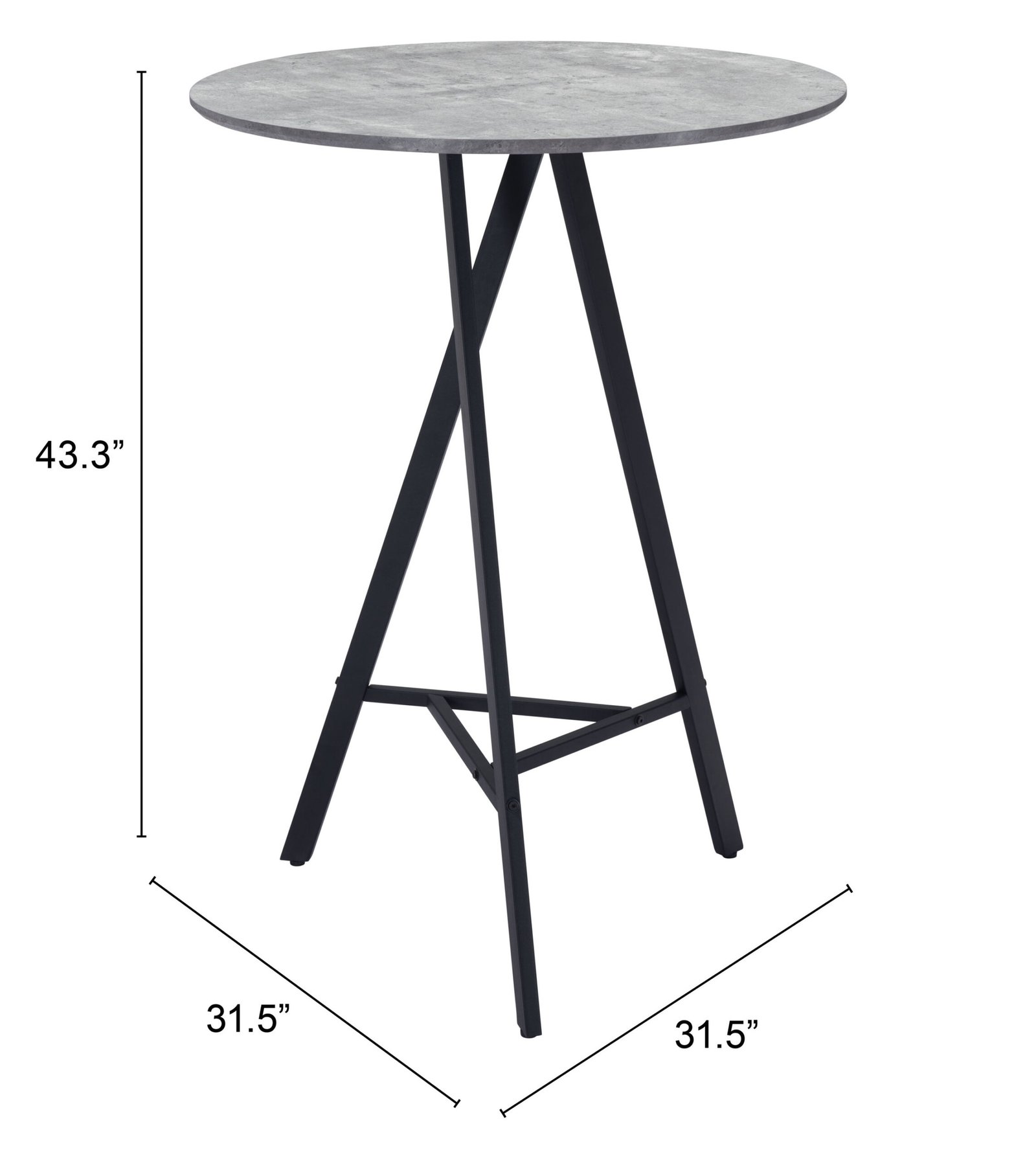 Metz Bar Table Gray - Image 12