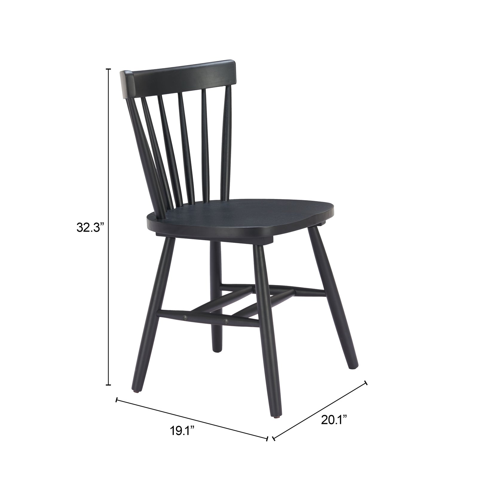 Tyce Dining Chair (Set of 2) Black - Image 8