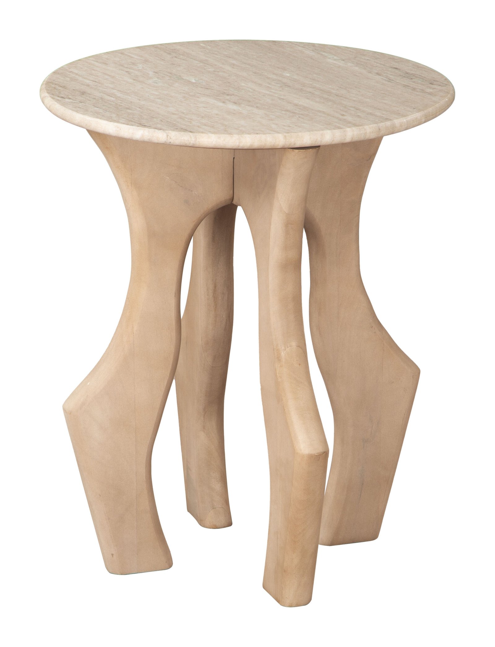 Eda Side Table White & Natural