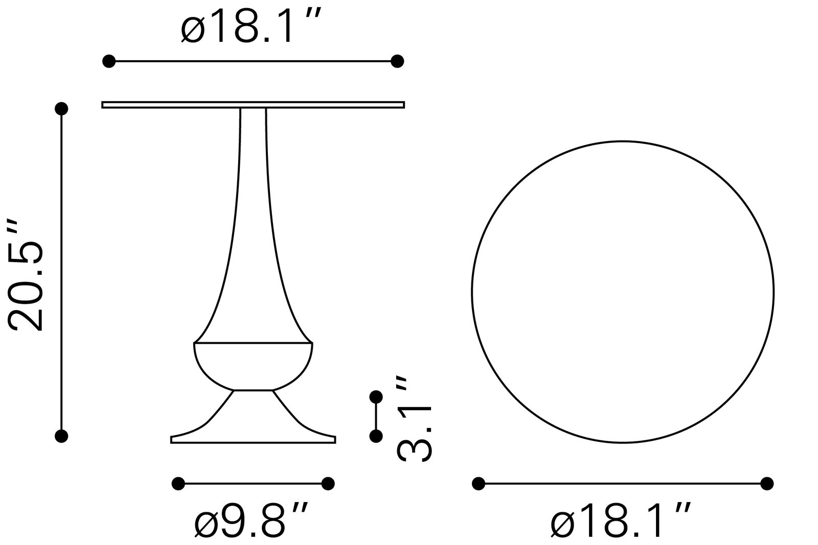 Tasse Side Table Black - Image 8