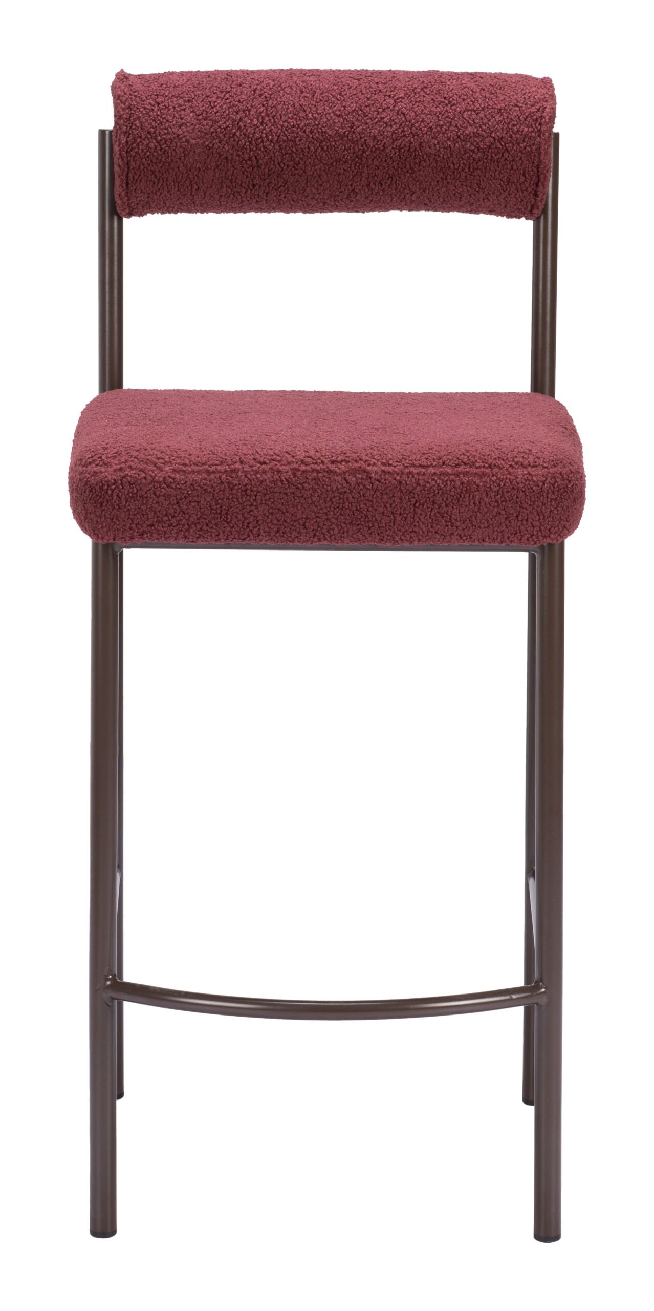 Livorno Counter Stool (Set of 2) Red & Bronze - Image 4