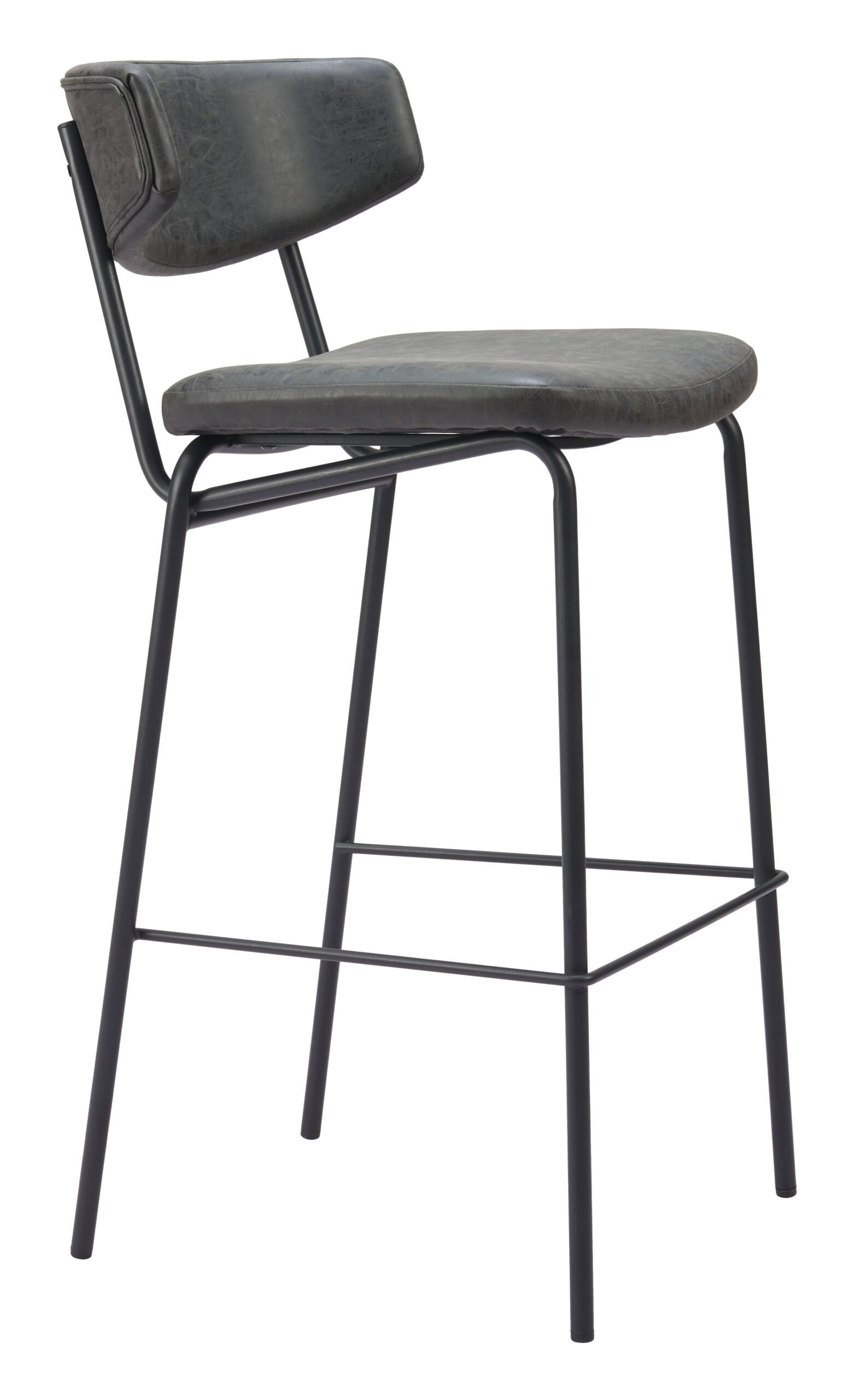 Charon Barstool (Set of 2) Vintage Black - Image 7