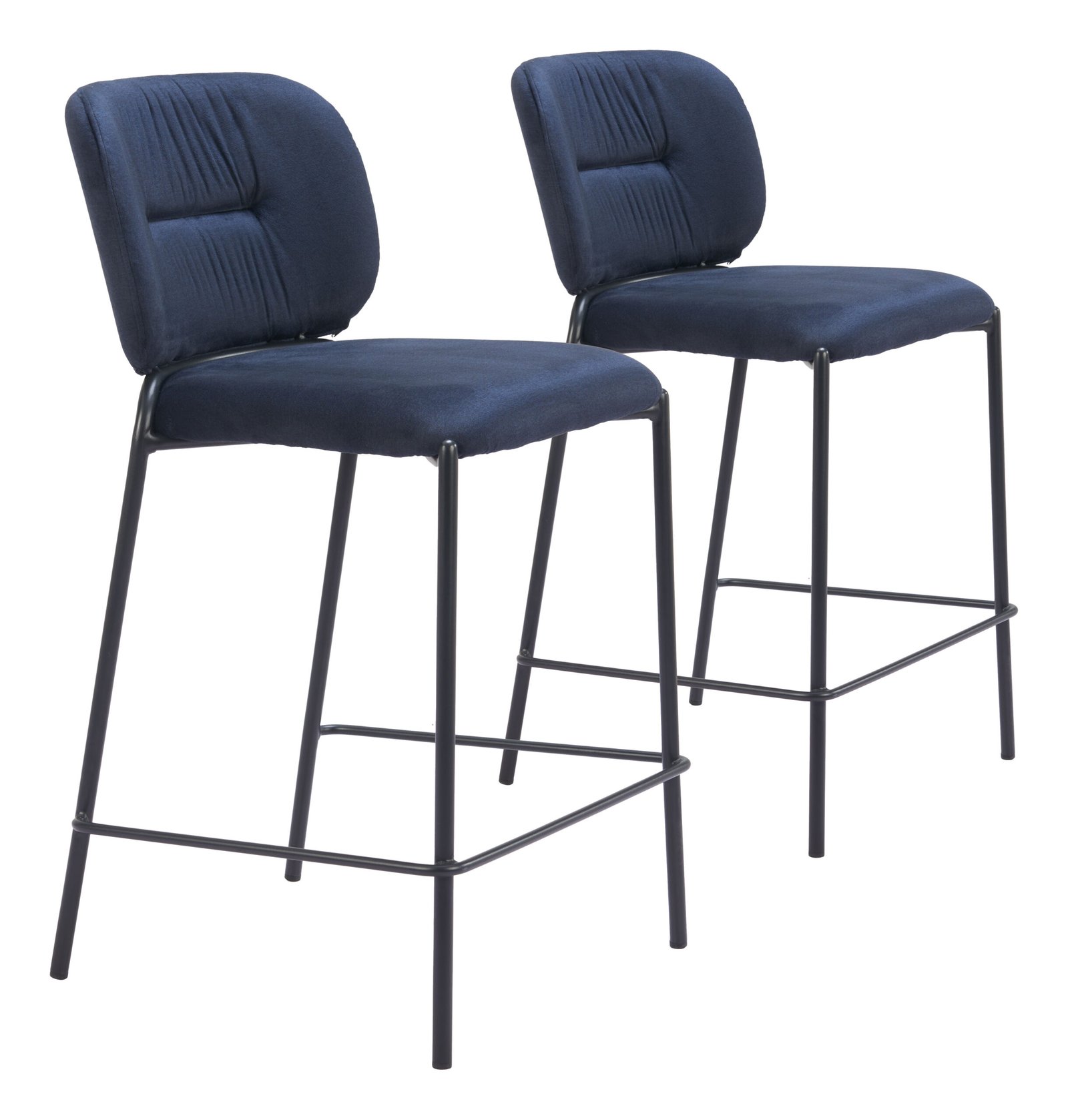 Plat Counter Stool (Set of 2) Blue - Image 9