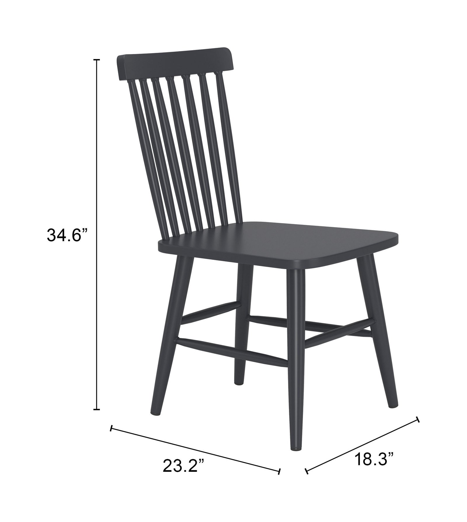 Zeilen Dining Chair (Set of 2) Black - Image 10