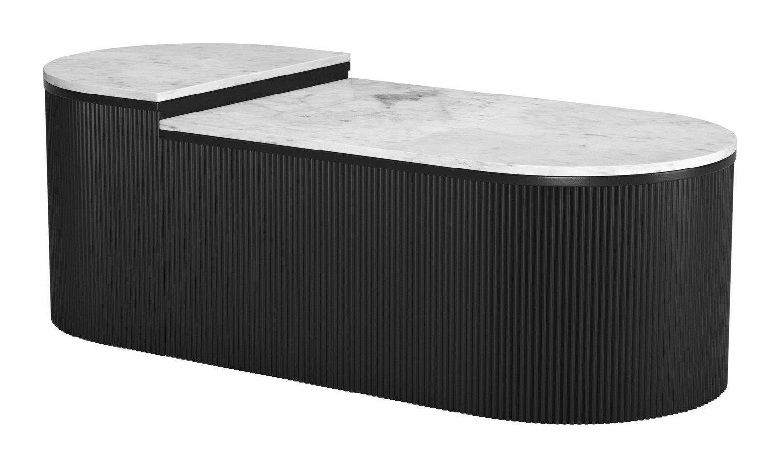 Ormara Coffee Table Set (2-Piece) White & Black - Image 4