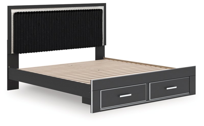 Ravalori King Upholstered Panel Platform Storage Bed - Image 3