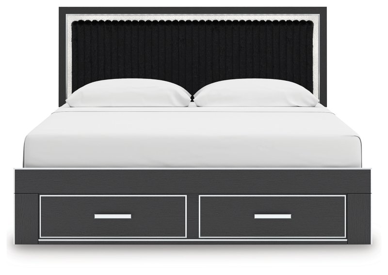 Ravalori King Upholstered Panel Platform Storage Bed - Image 6