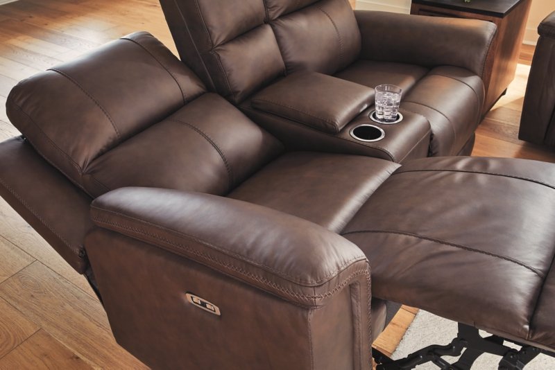 Burnley Power Reclining Loveseat with Console - Image 9