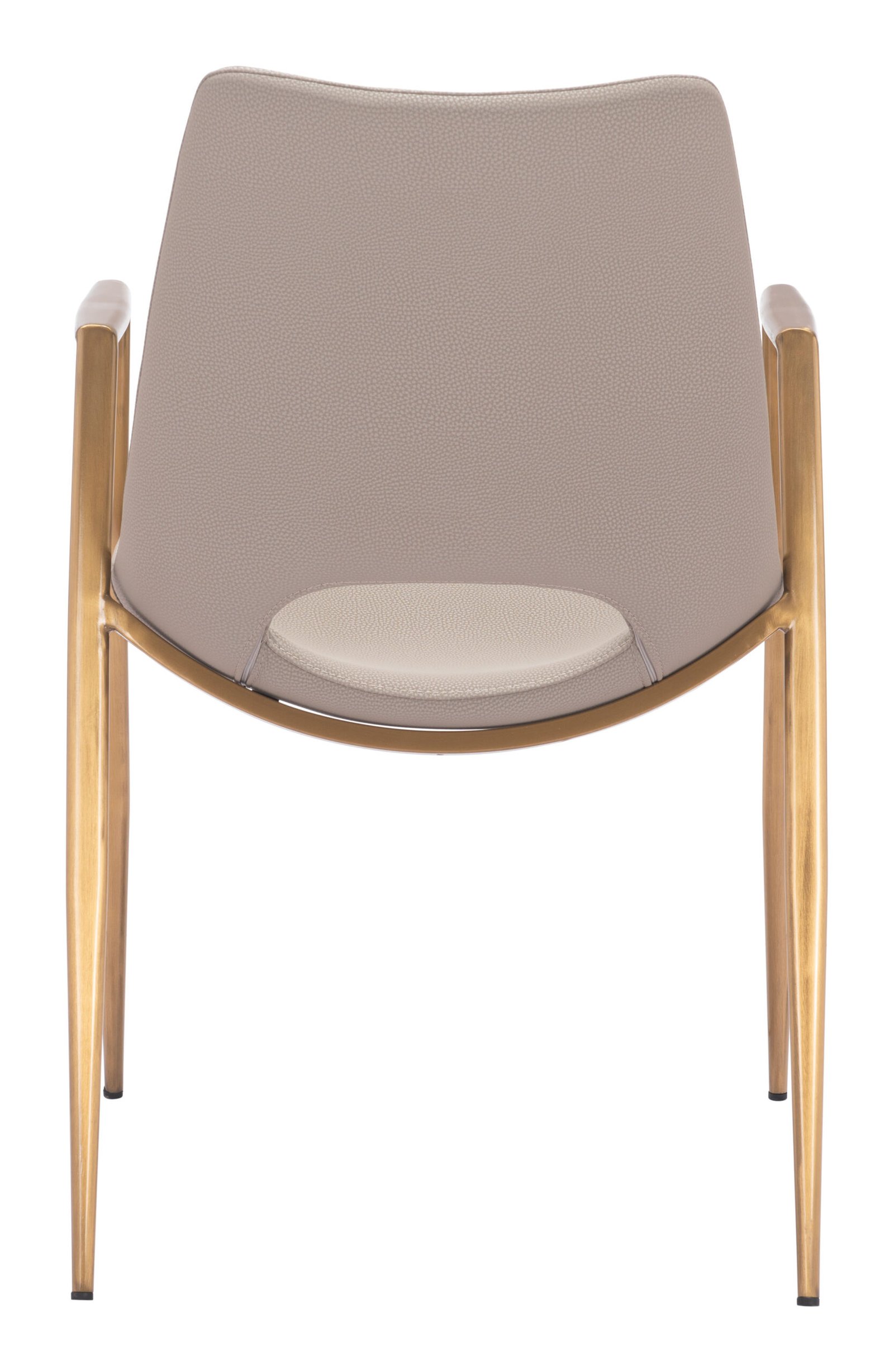 Desi Dining Chair (Set of 2) Beige & Gold - Image 6