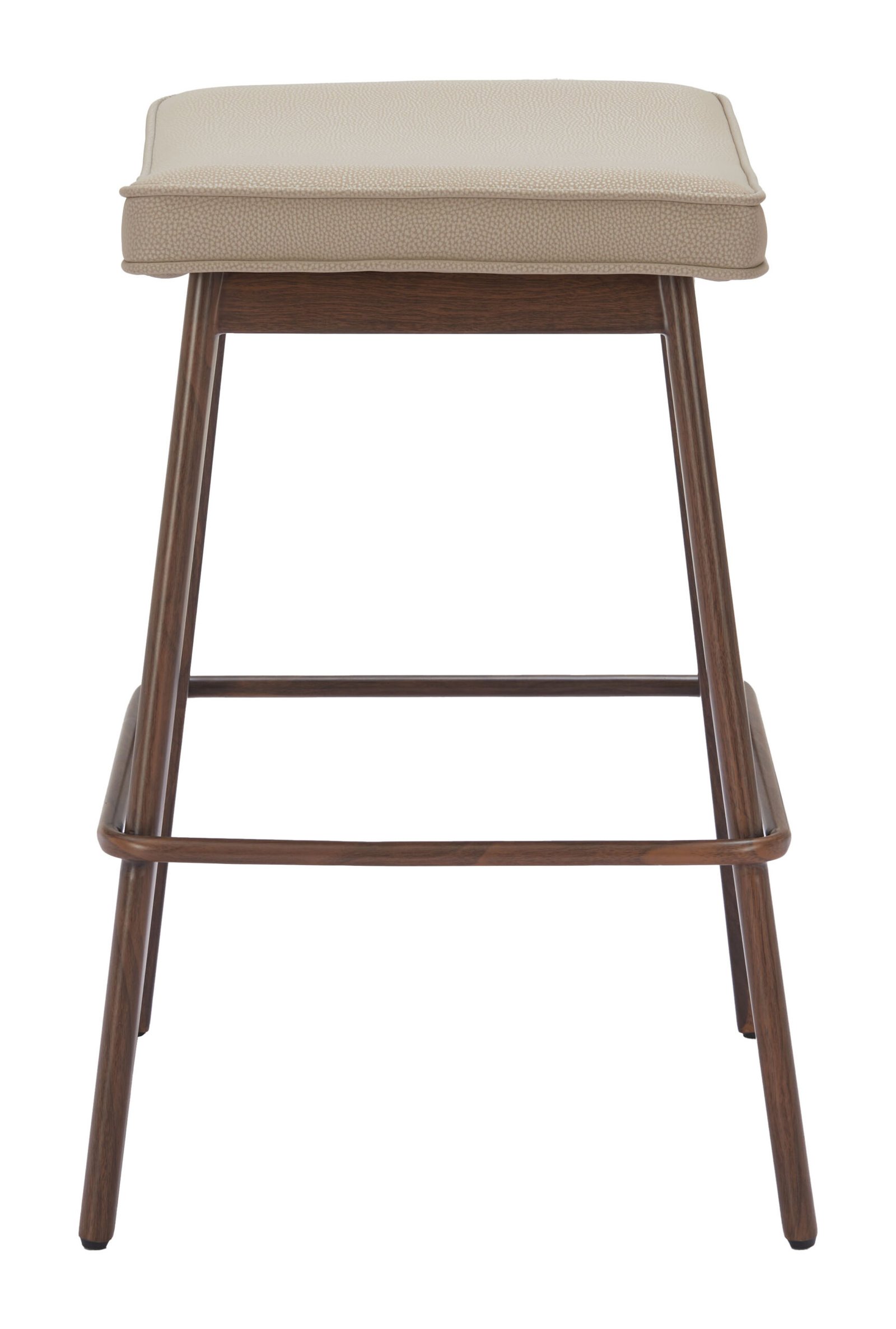 Divat Counter Stool (Set of 2) Beige & Walnut - Image 2