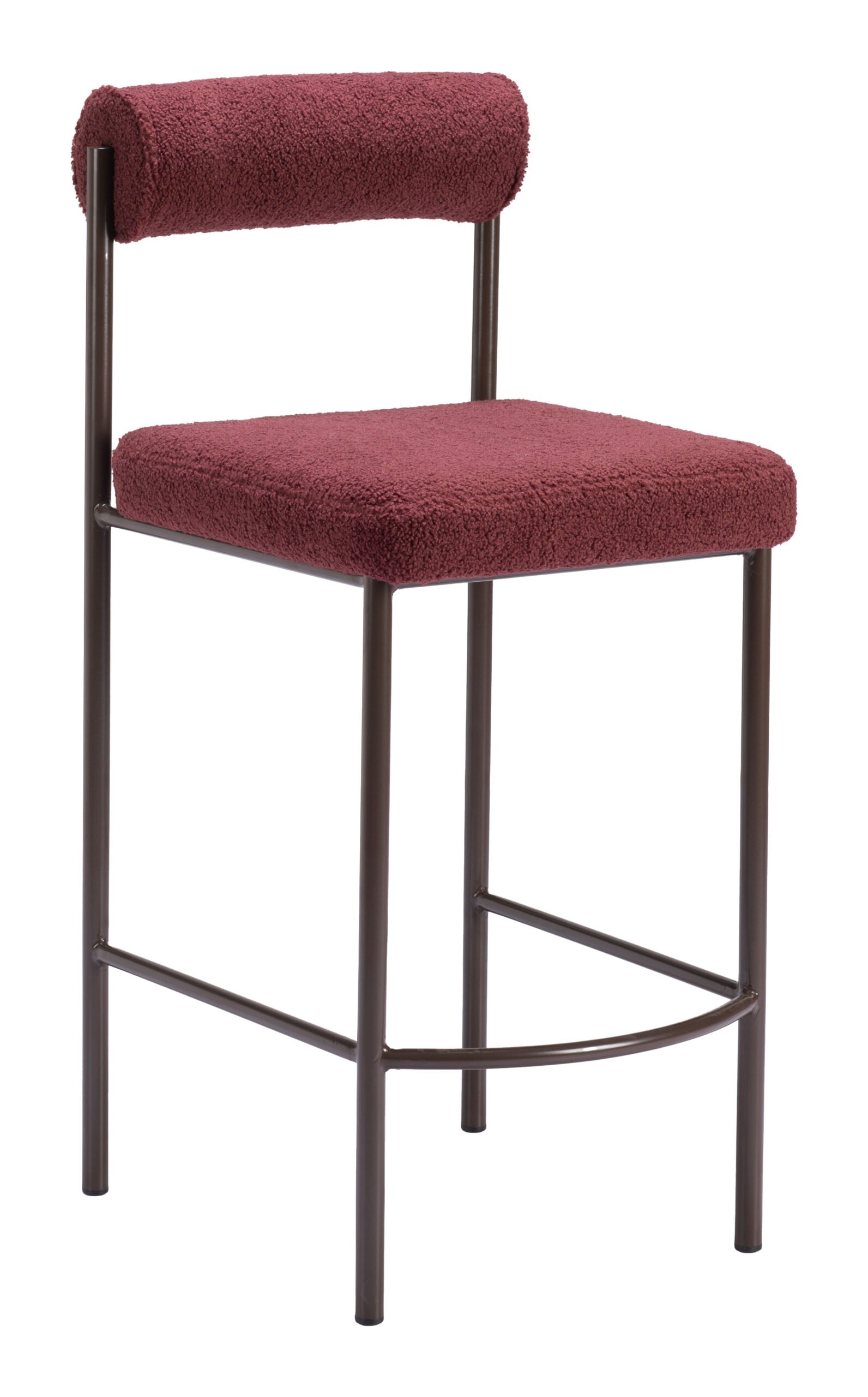 Livorno Counter Stool (Set of 2) Red & Bronze - Image 2