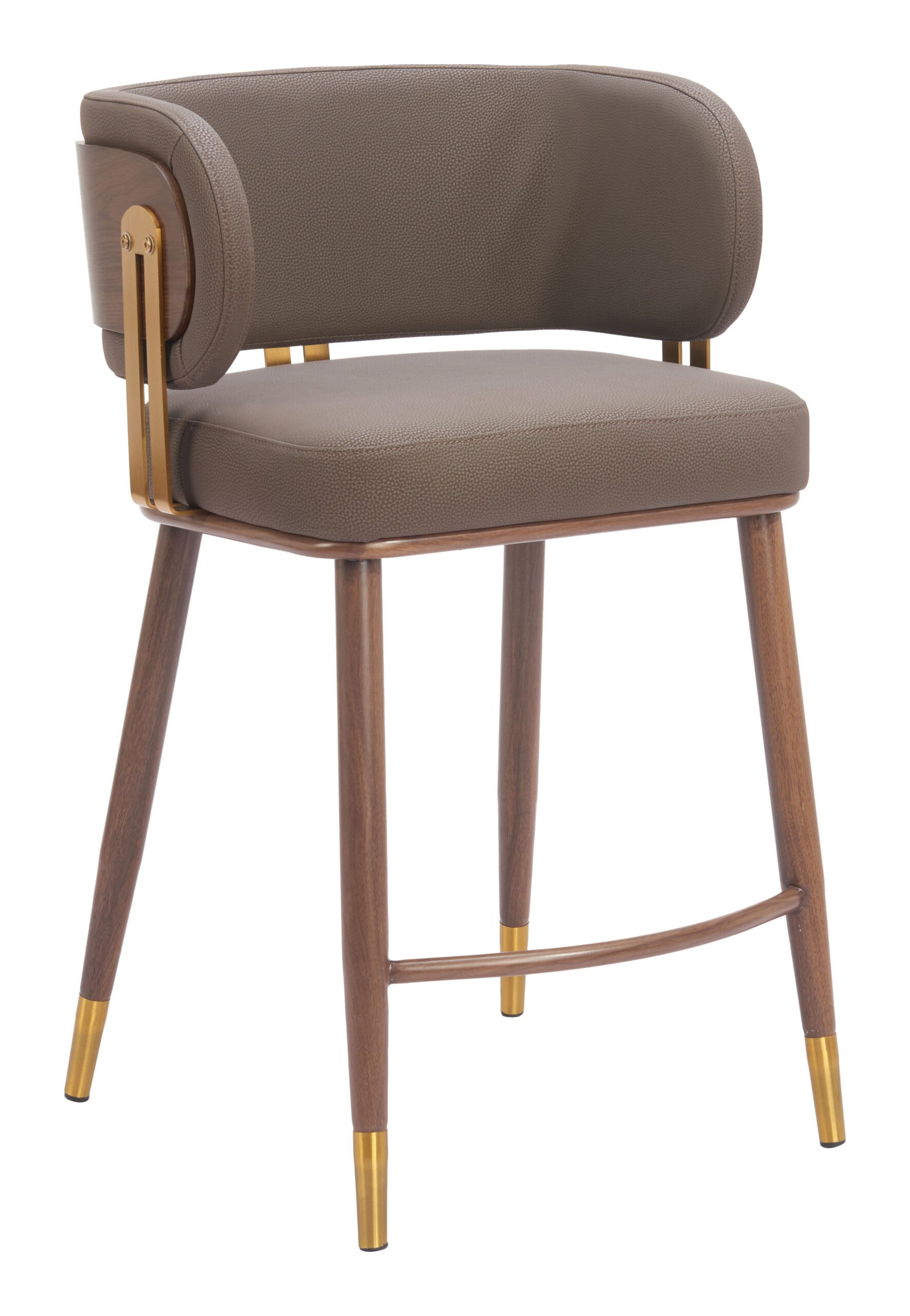 Brew Counter Stool Brown & Walnut - Image 6