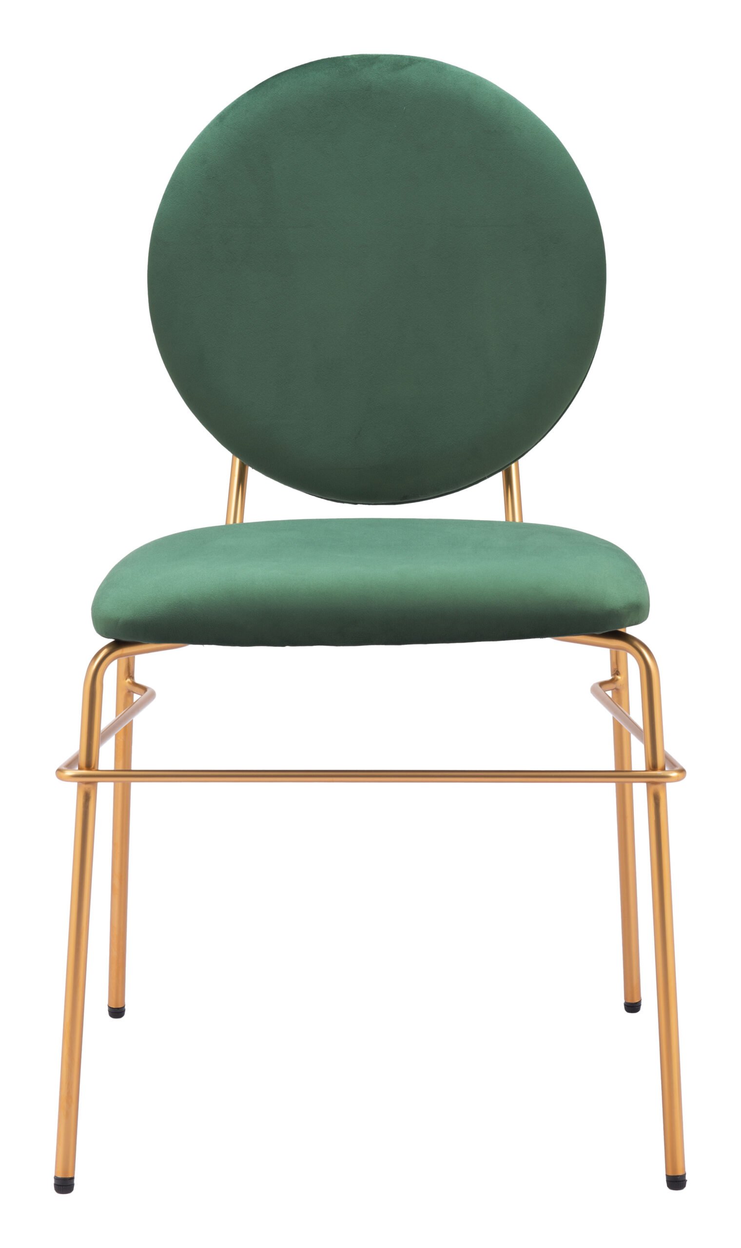 Odessa Dining Chair (Set of 2) Green & Gold - Image 5