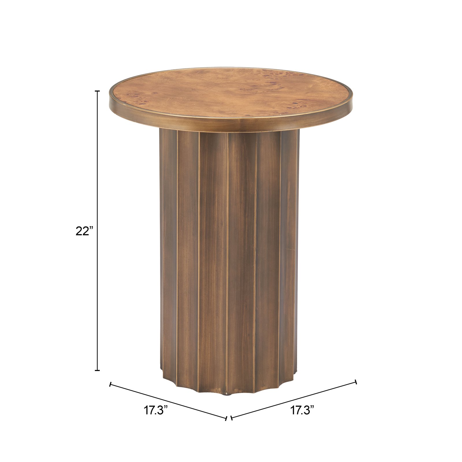 Afinato Side Table Brown - Image 9