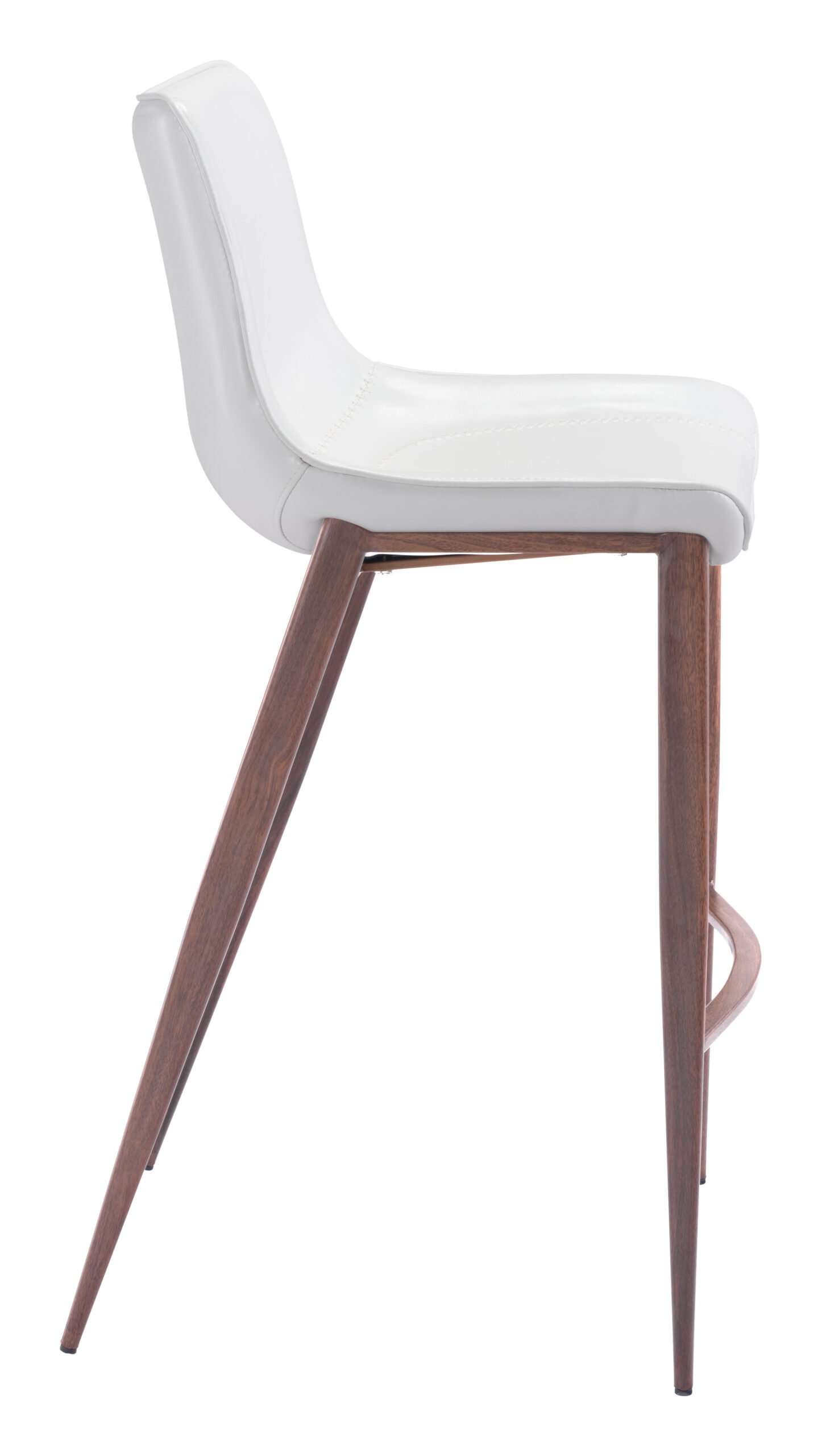 Magnus Barstool (Set of 2) White & Walnut - Image 4