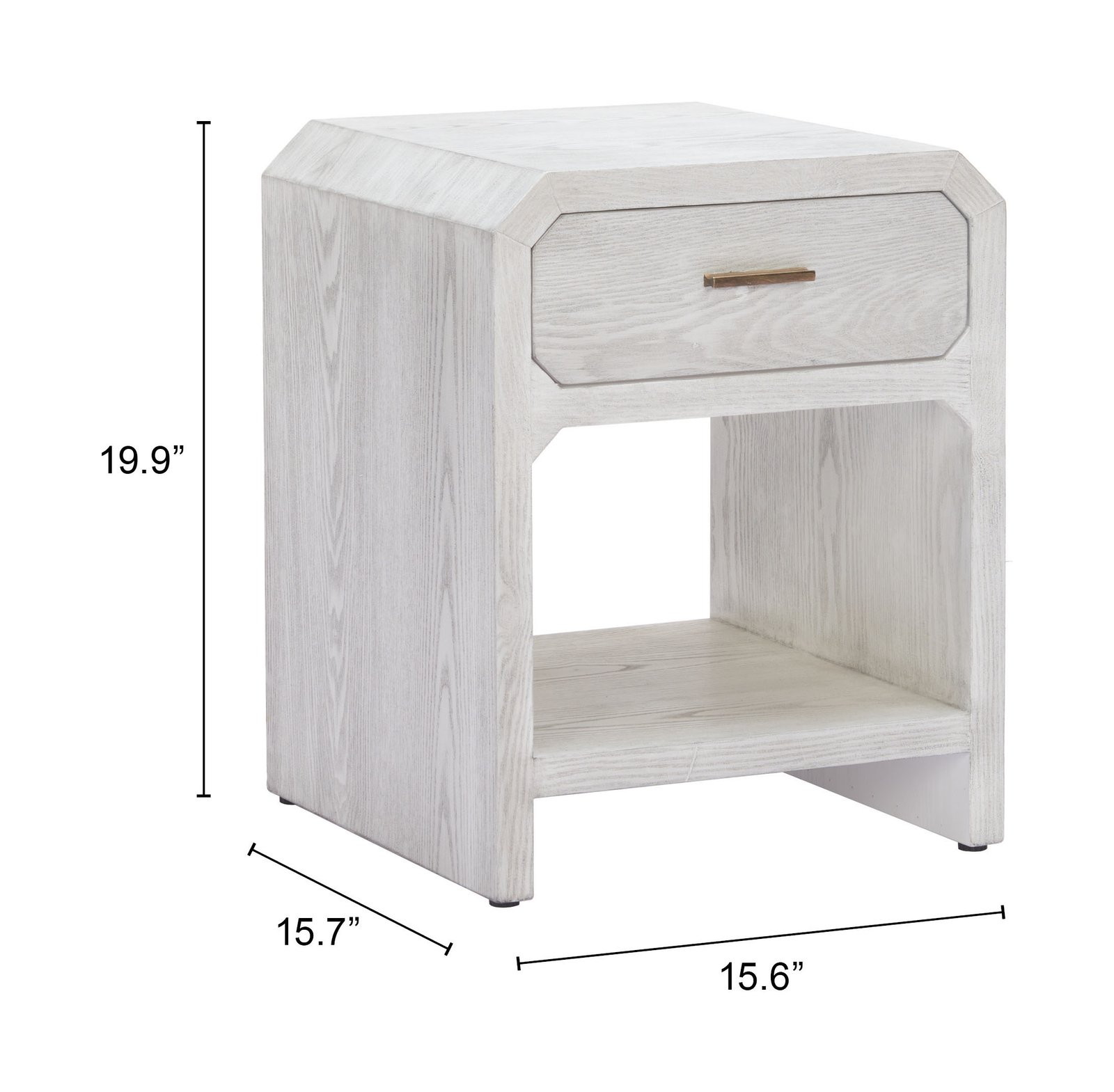 Yume Side Table Oak White - Image 9