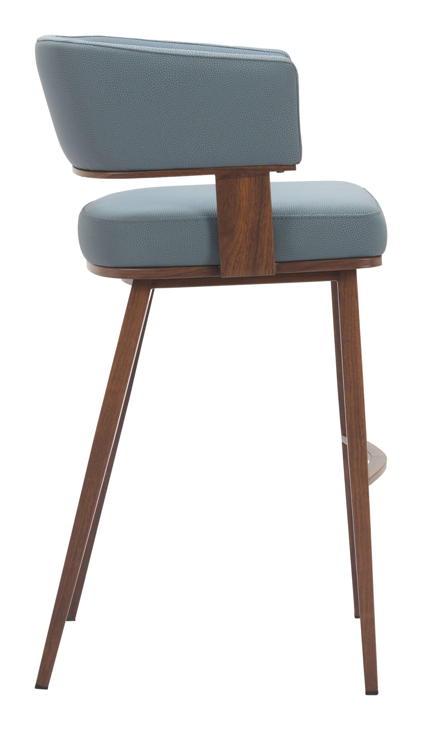 Poise Barstool Azure Gray & Walnut - Image 2