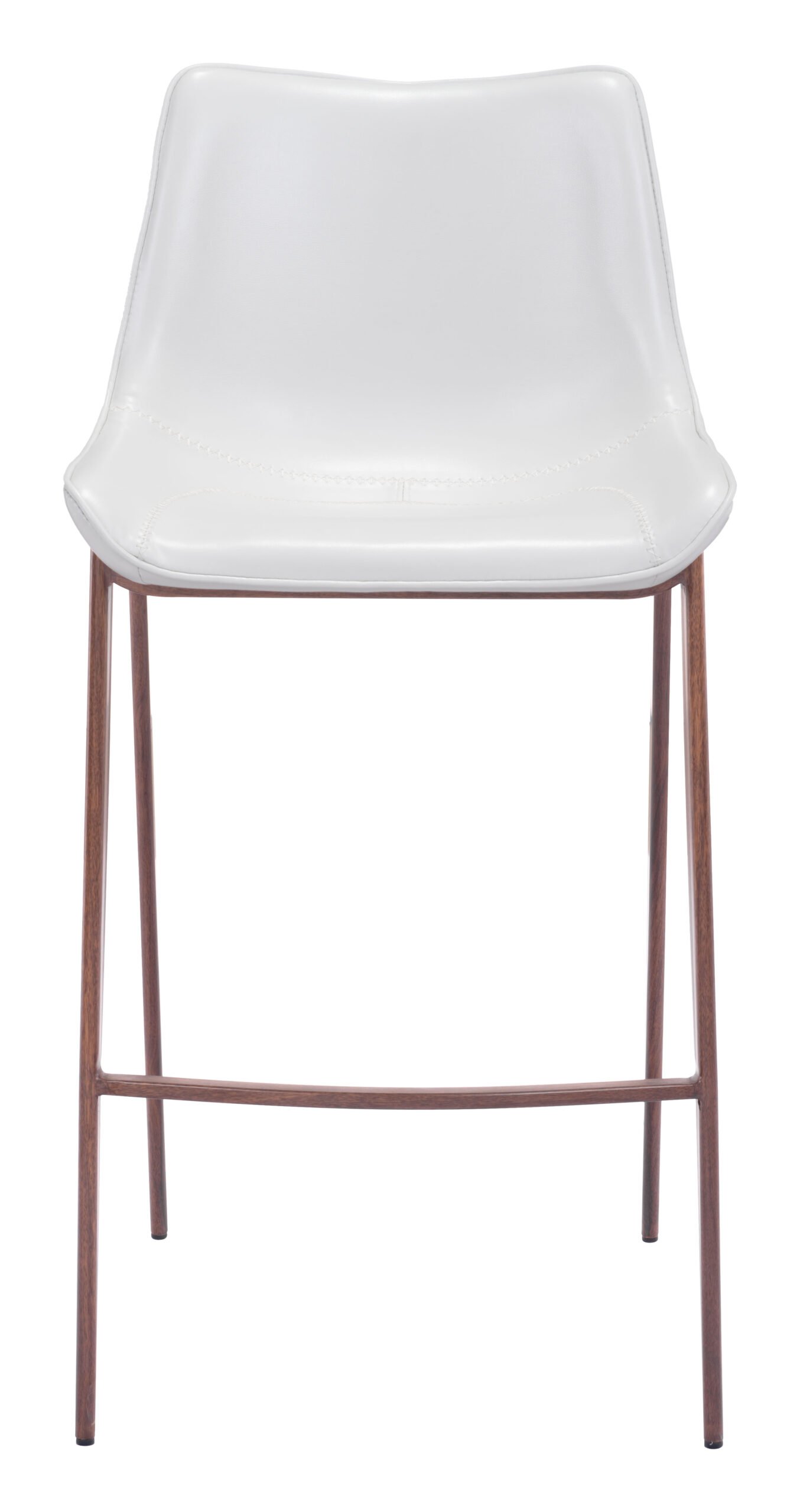 Magnus Barstool (Set of 2) White & Walnut - Image 5