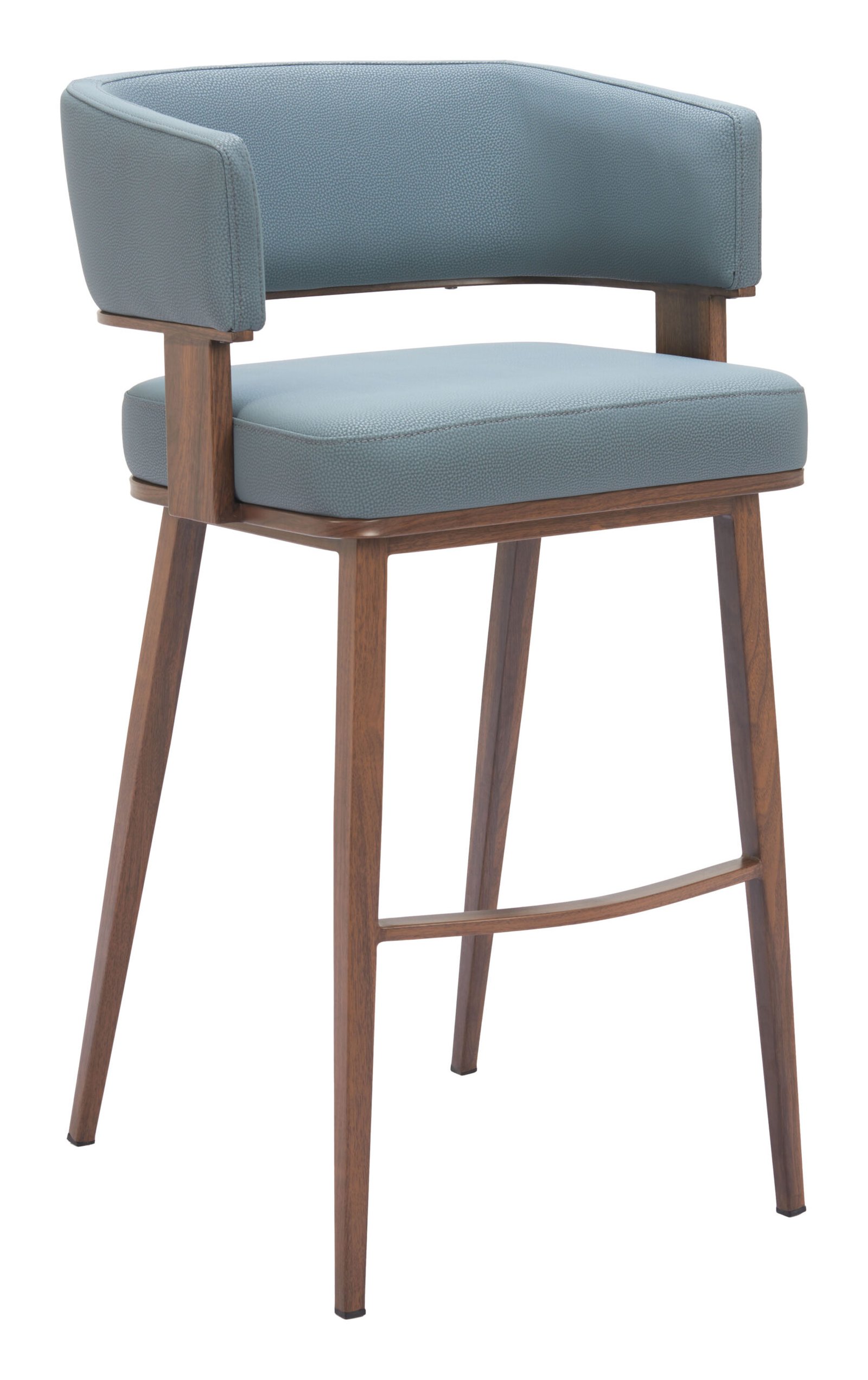 Poise Barstool Azure Gray & Walnut - Image 6