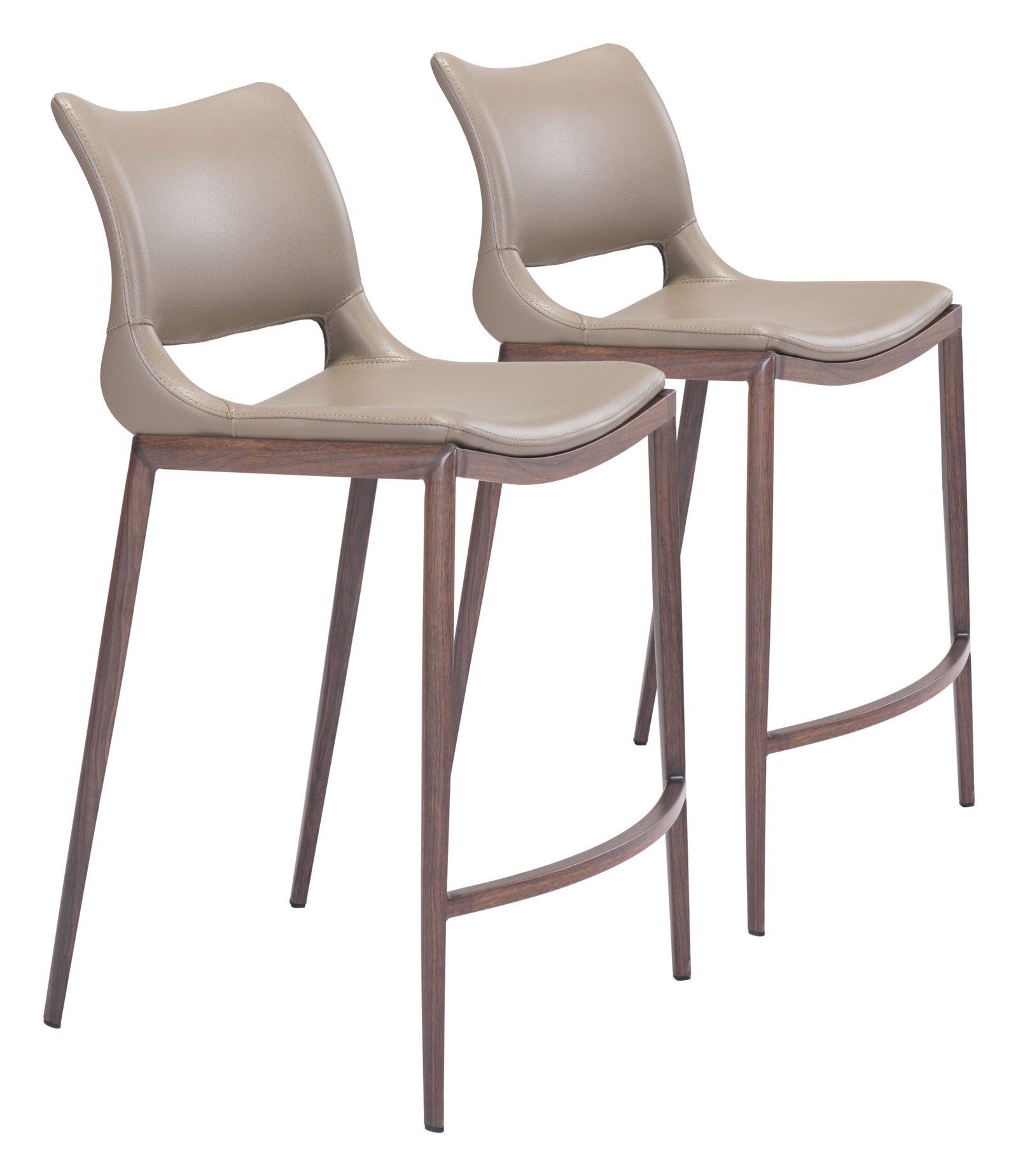 Ace Counter Stool (Set of 2) Brown & Walnut - Image 10