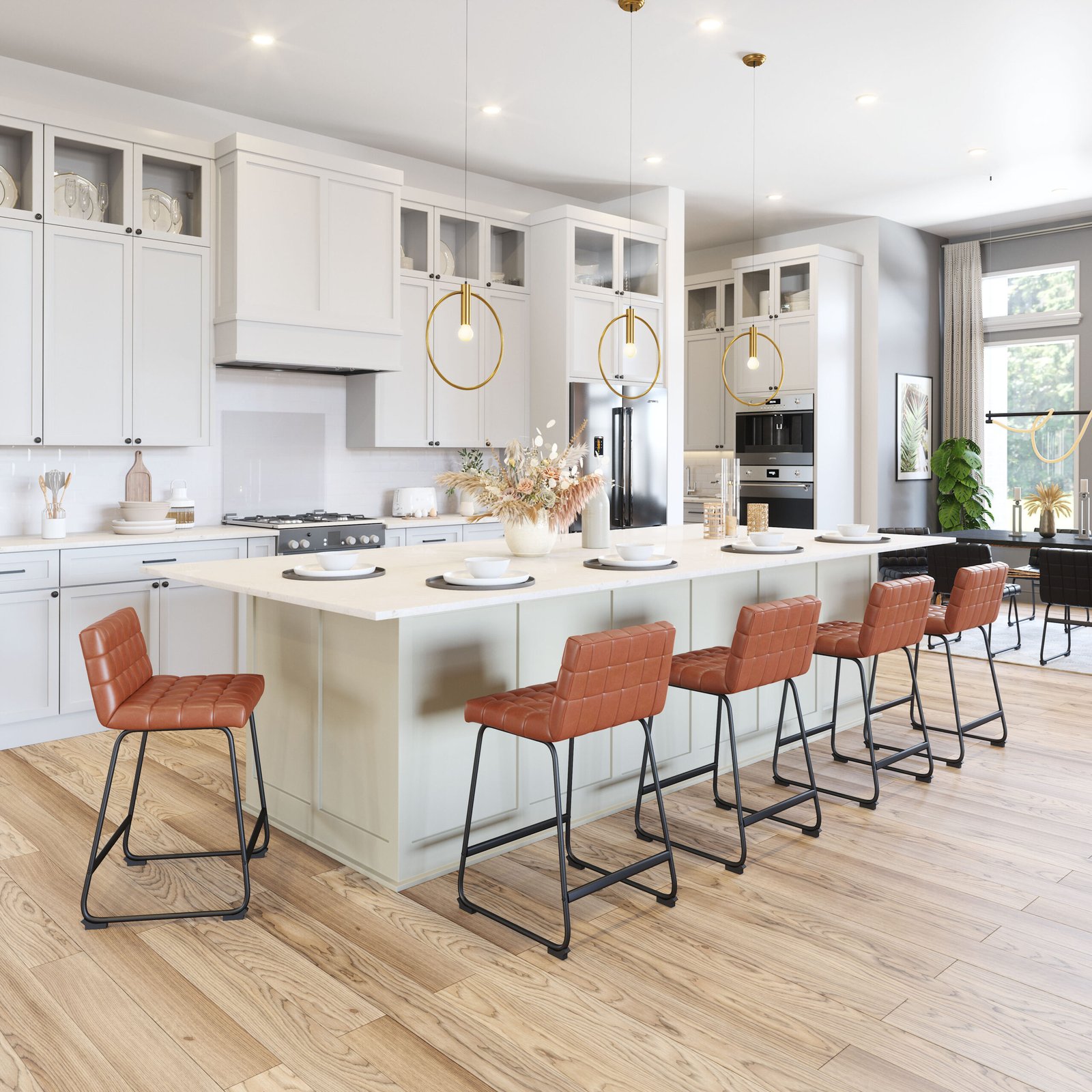 Pago Counter Stool (Set of 2) Brown - Image 2