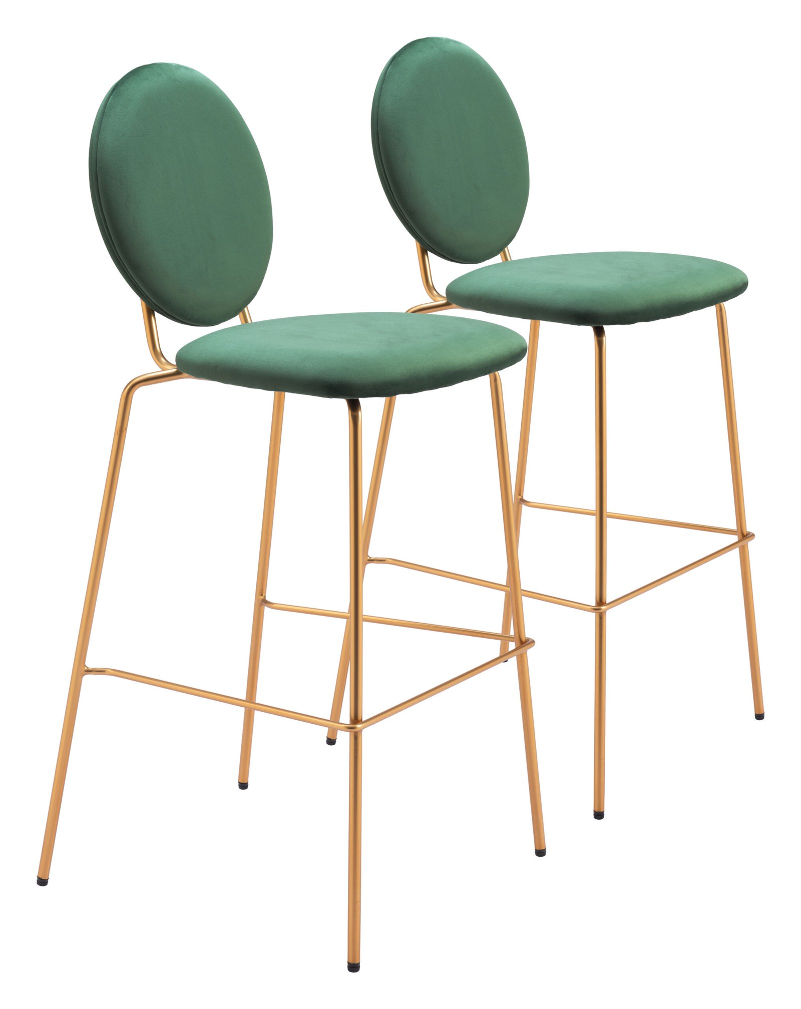 Odessa Barstool (Set of 2) Green & Gold - Image 12