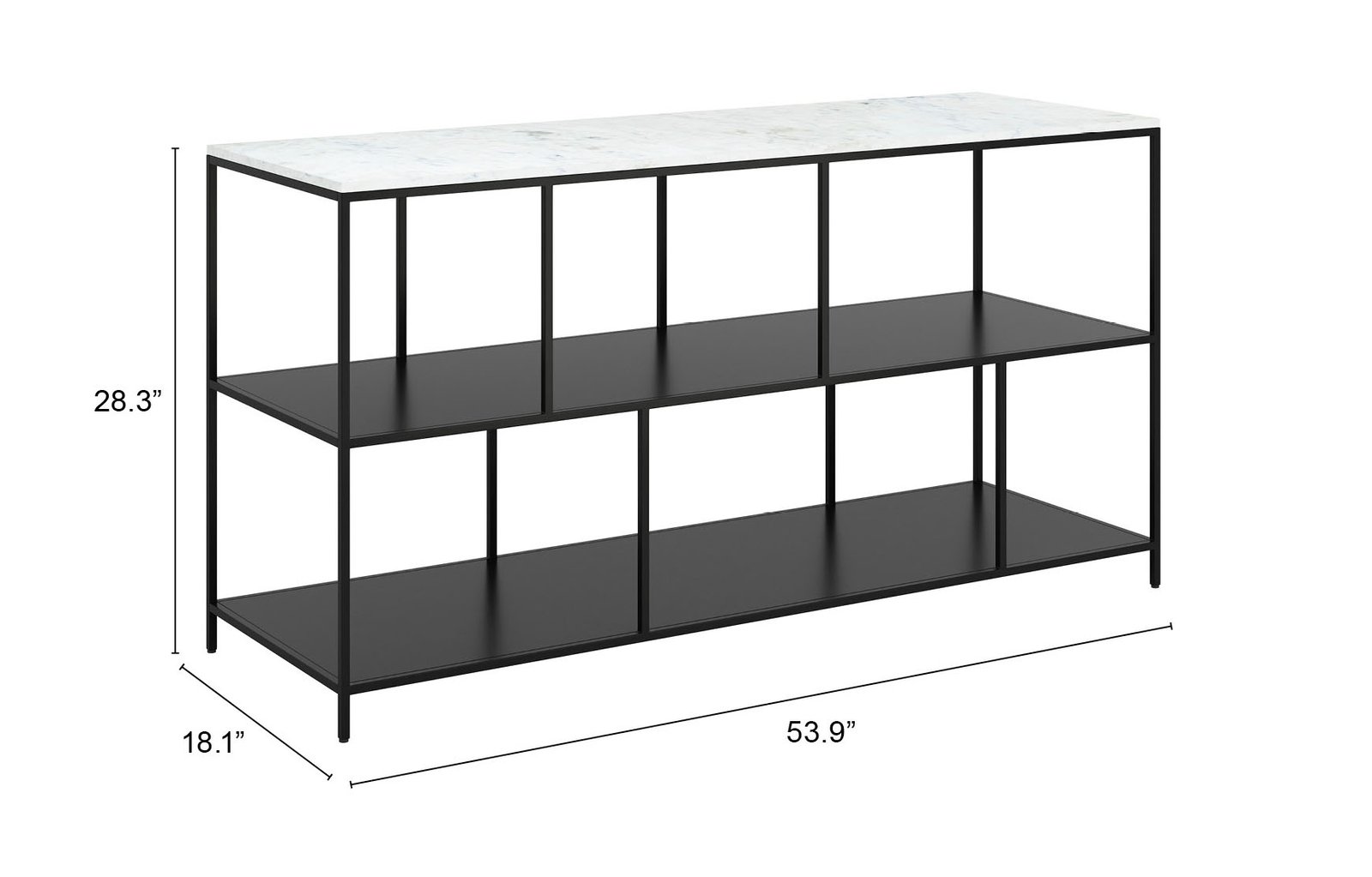 Singularity Console Table White & Black - Image 11