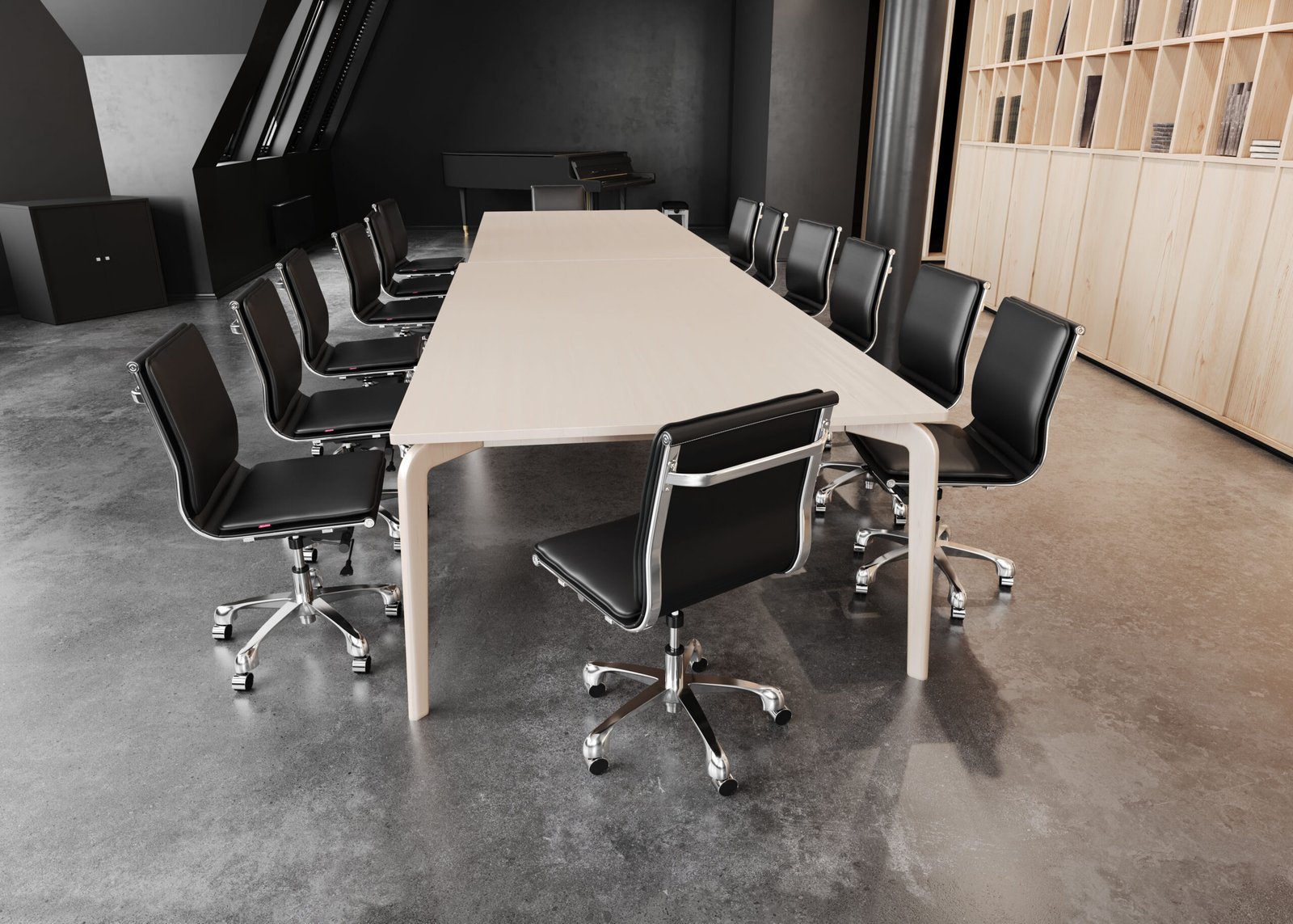 Lider Plus Armless Office Chair Black - Image 3