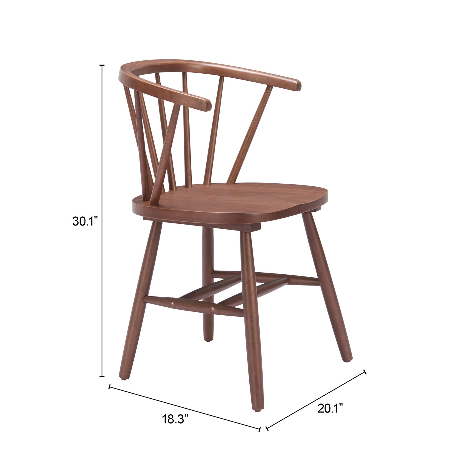 Stenger Dining Chair (Set of 2) Walnut - Image 8