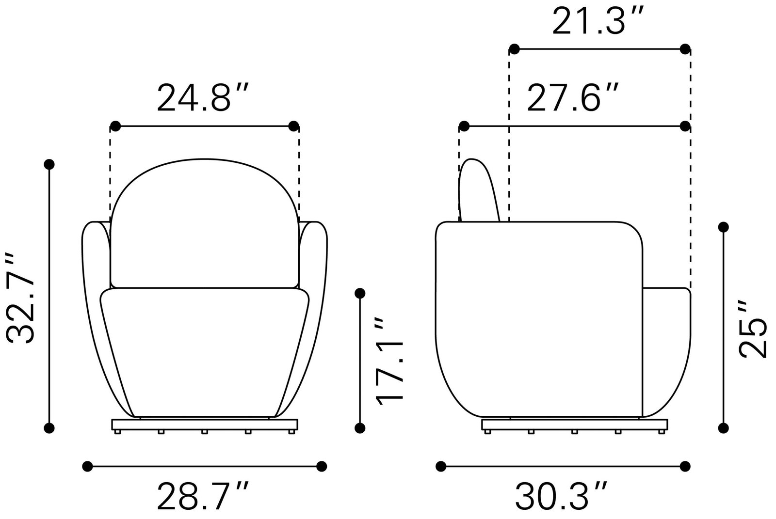 Bant Swivel Chair Blue - Image 8