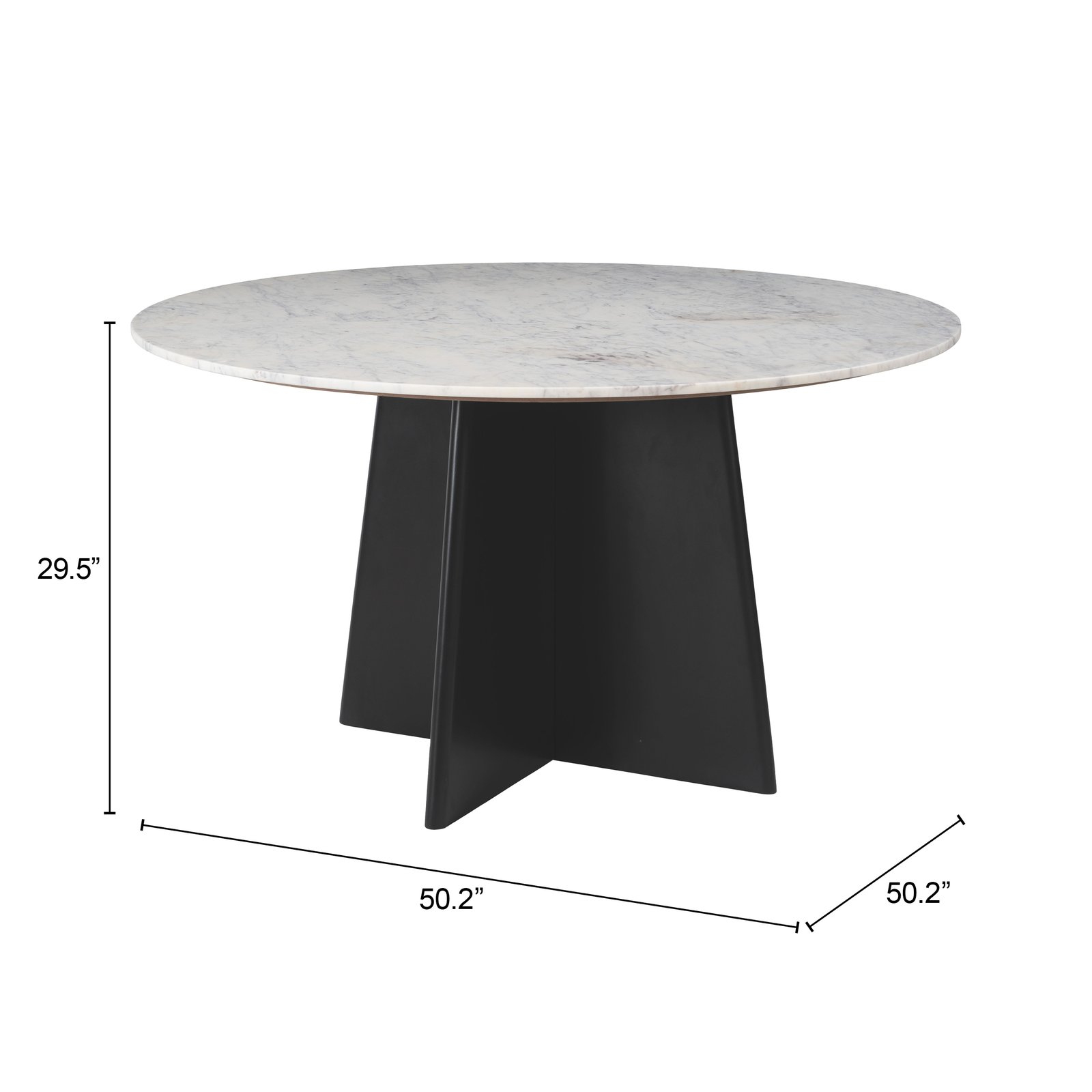 Strela Dining Table White & Black - Image 6