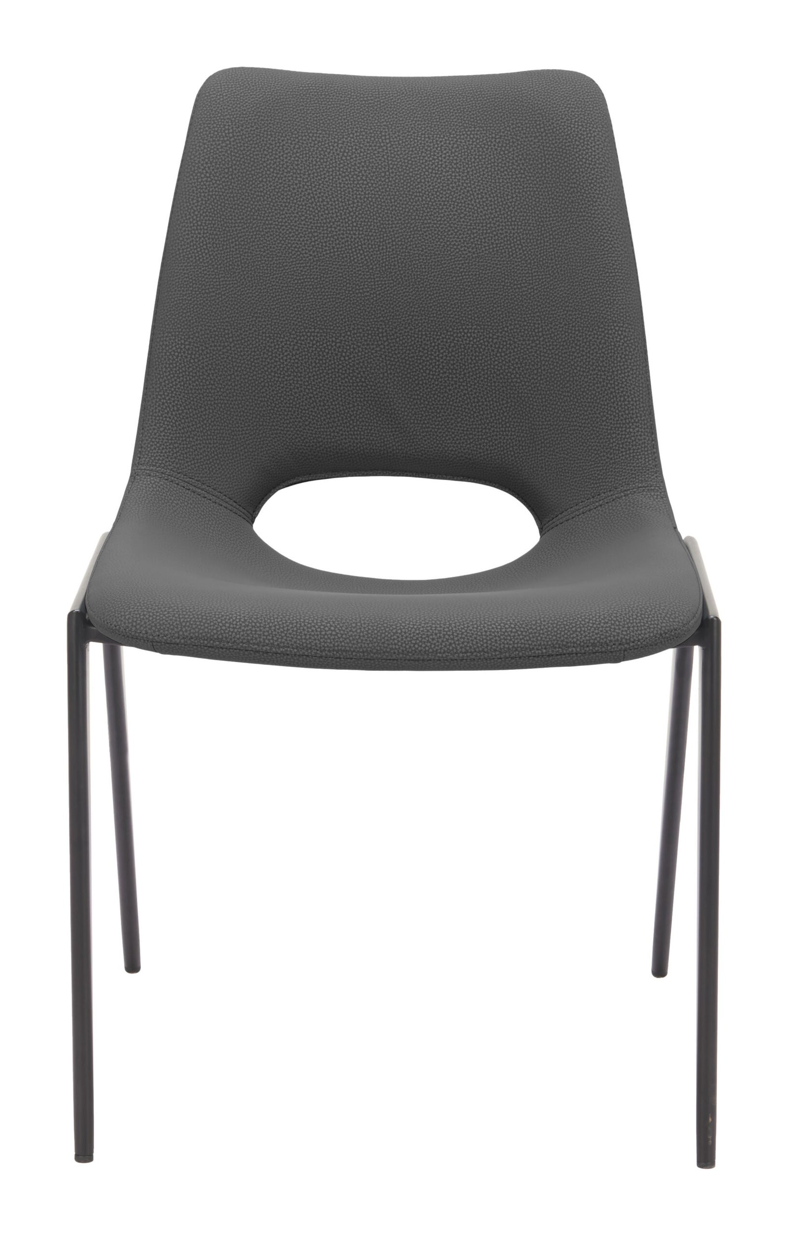 Desi Armless Dining Chair (Set of 2) Black - Image 3