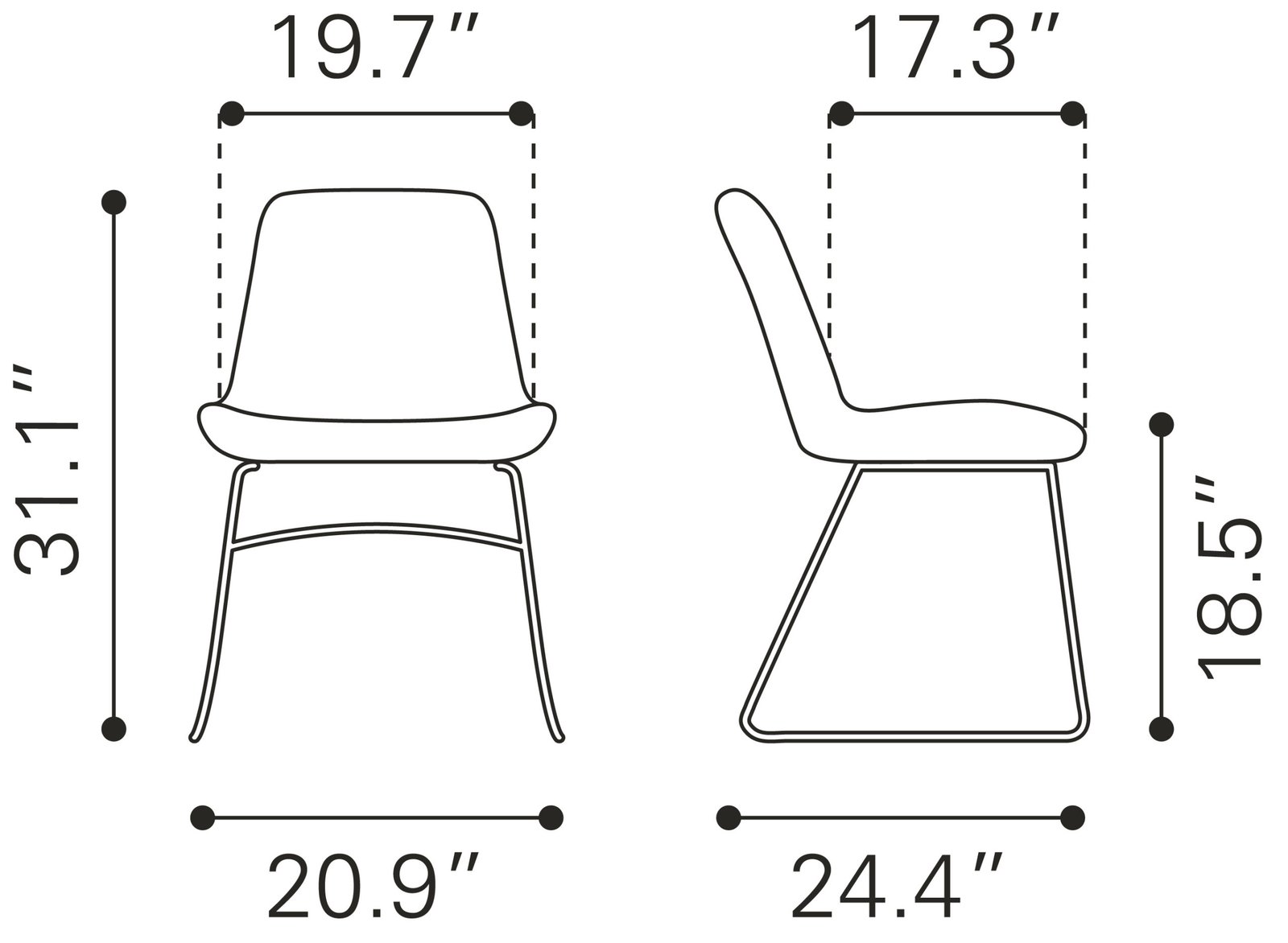 Tammy Dining Chair (Set of 2) Green - Image 10