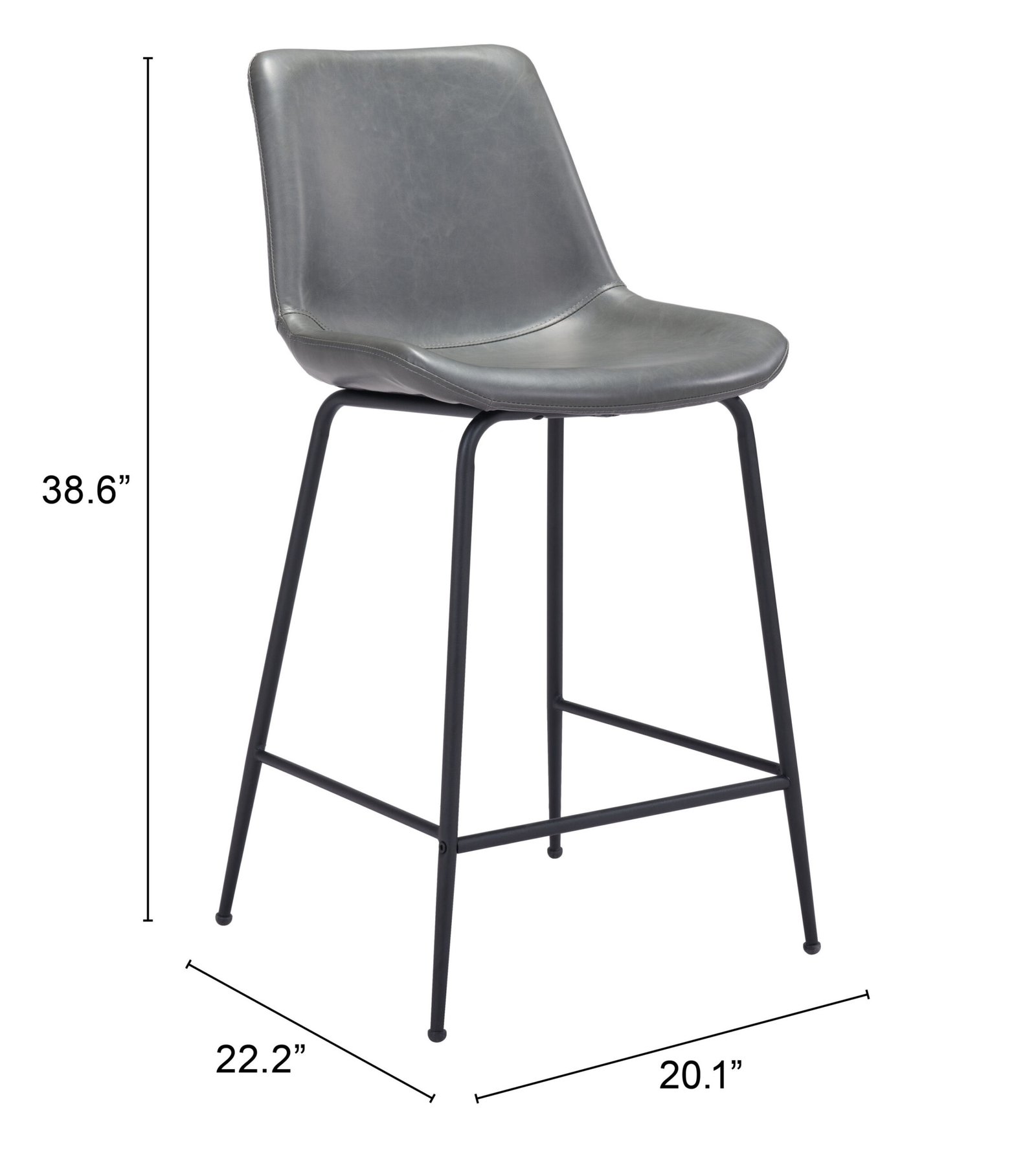 Byron Counter Stool Gray - Image 11