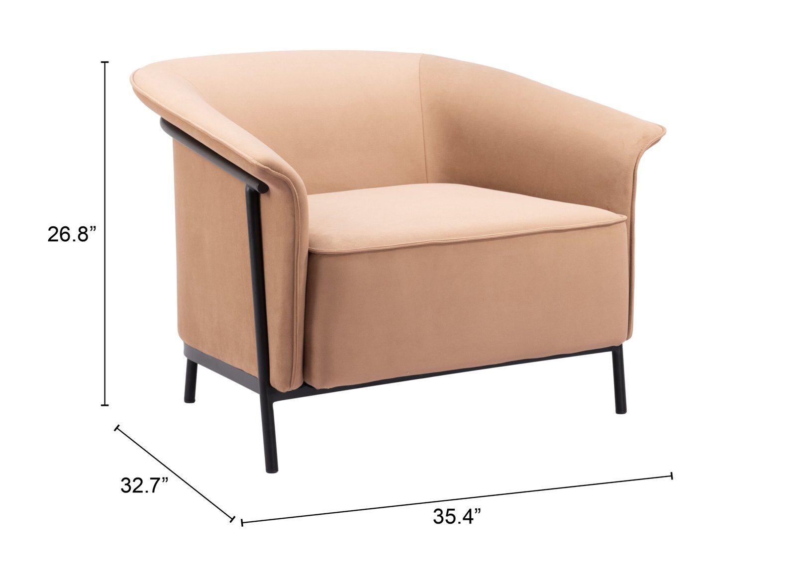 Burry Accent Chair Tan - Image 13