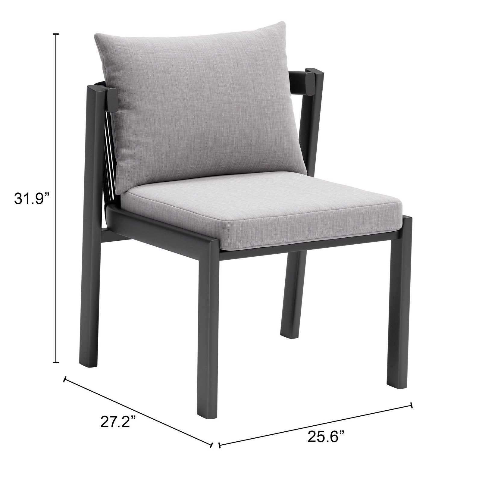 Horizon Dining Chair (Set of 2) Gray - Image 12