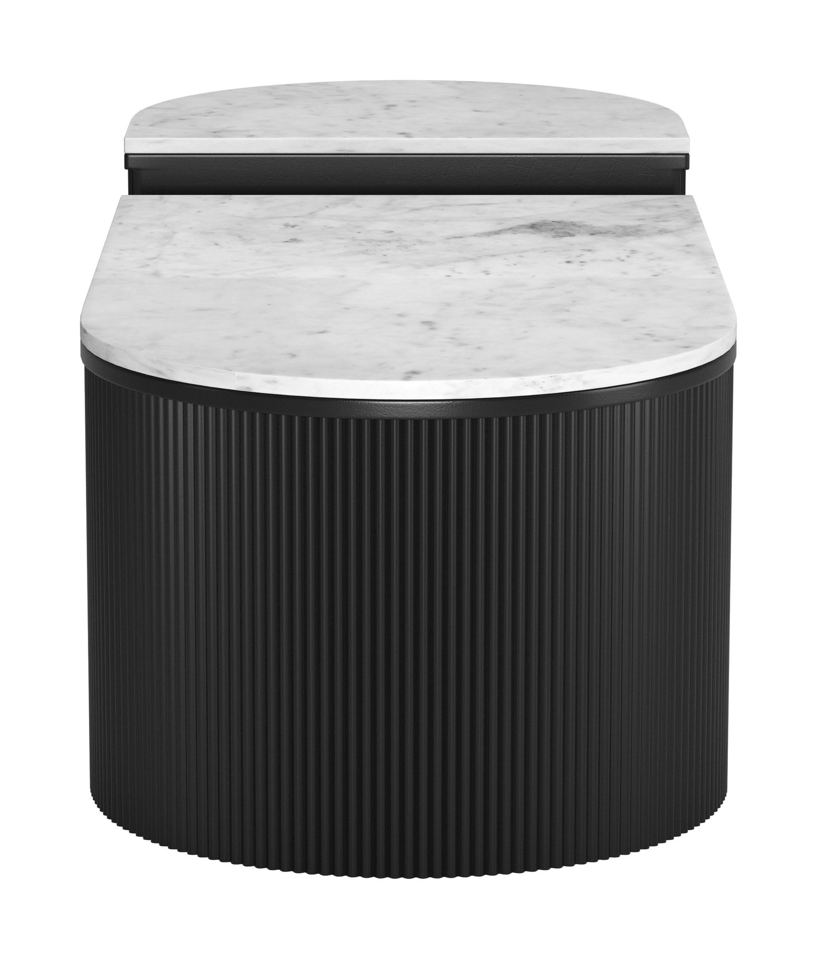 Ormara Coffee Table Set (2-Piece) White & Black - Image 2