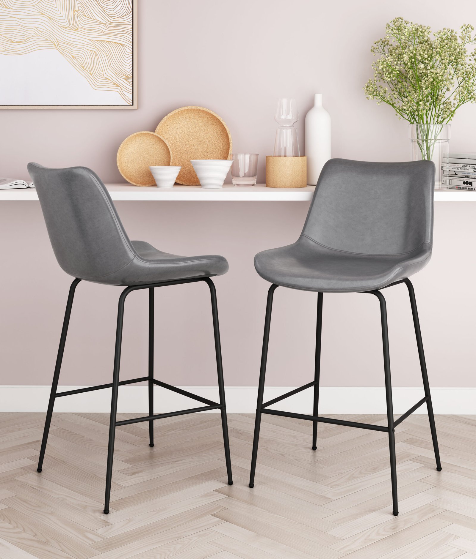 Byron Counter Stool Gray - Image 2