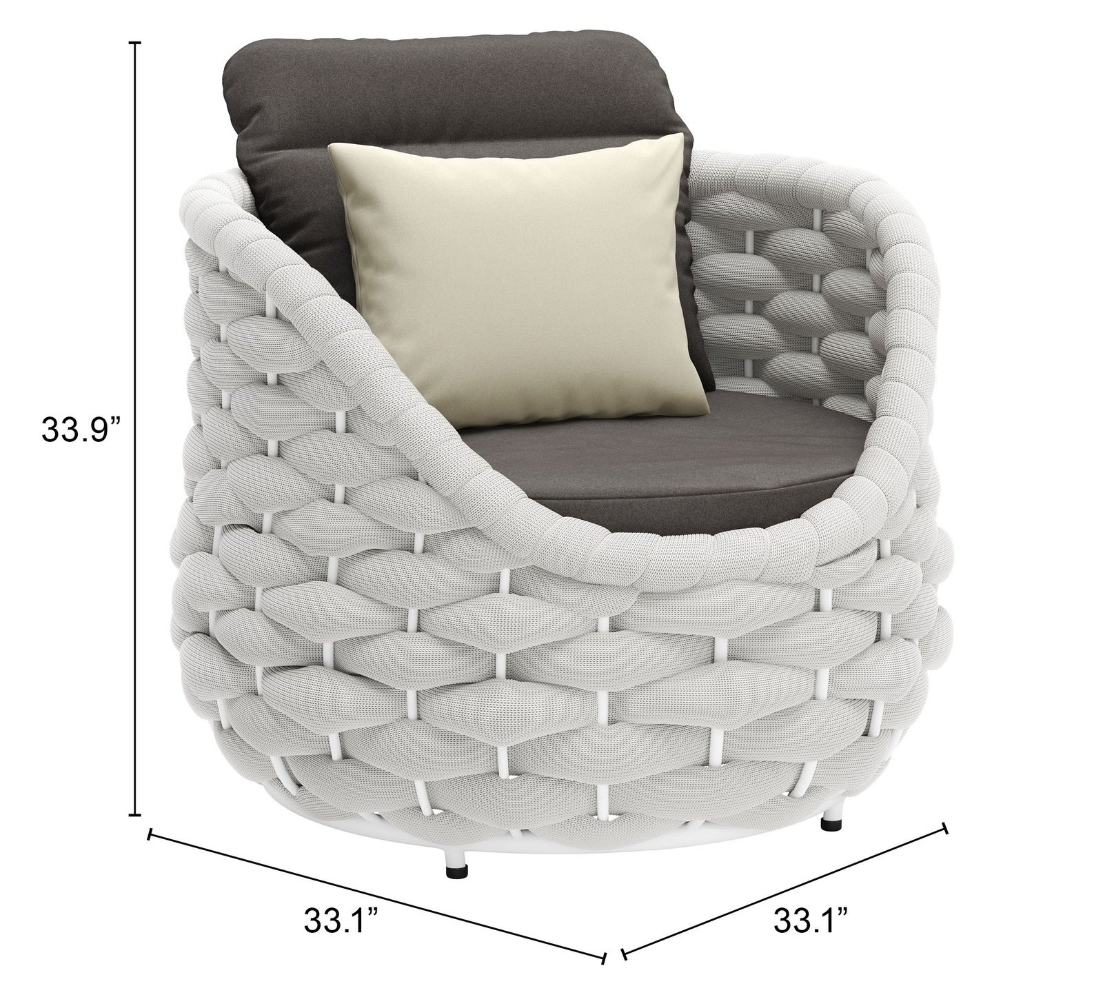 Coral Reef Accent Chair Gray - Image 12