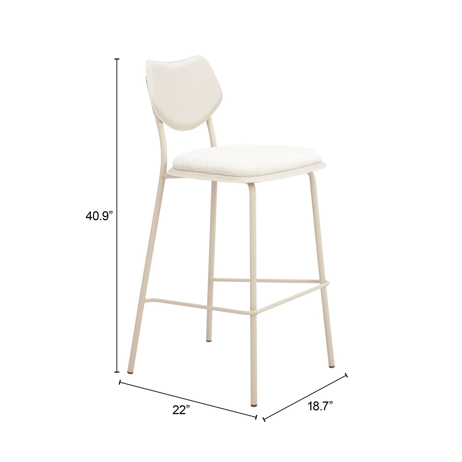 Zeal Barstool (Set of 4) Light Gray - Image 9