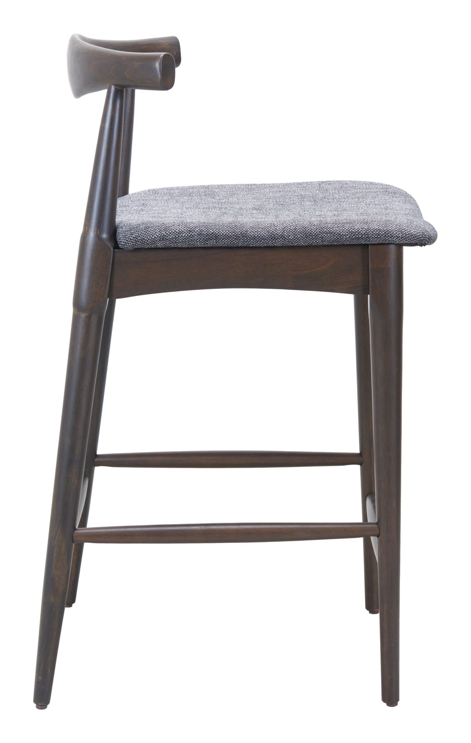Tuzka Counter Stool (Set of 2) Gray & Espresso - Image 2