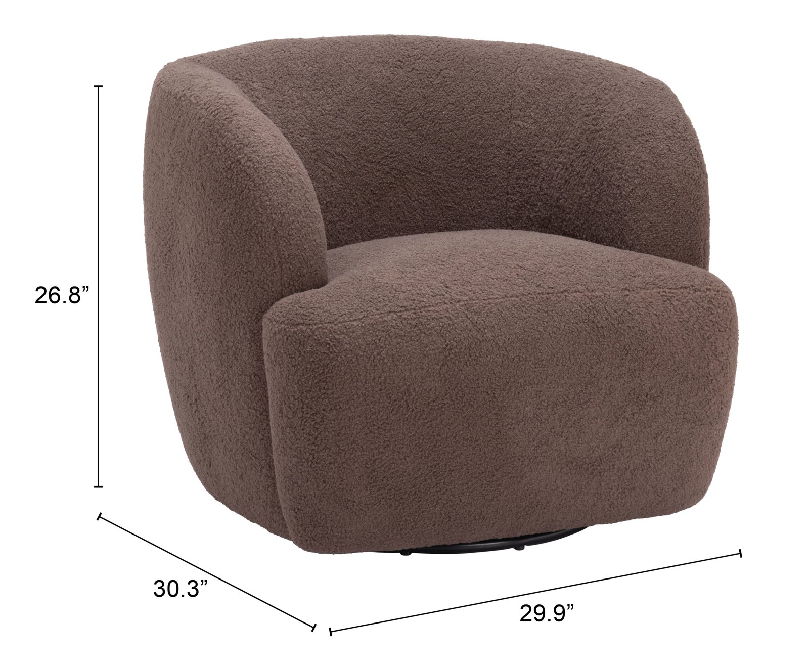 Govan Swivel Chair Brown - Image 11