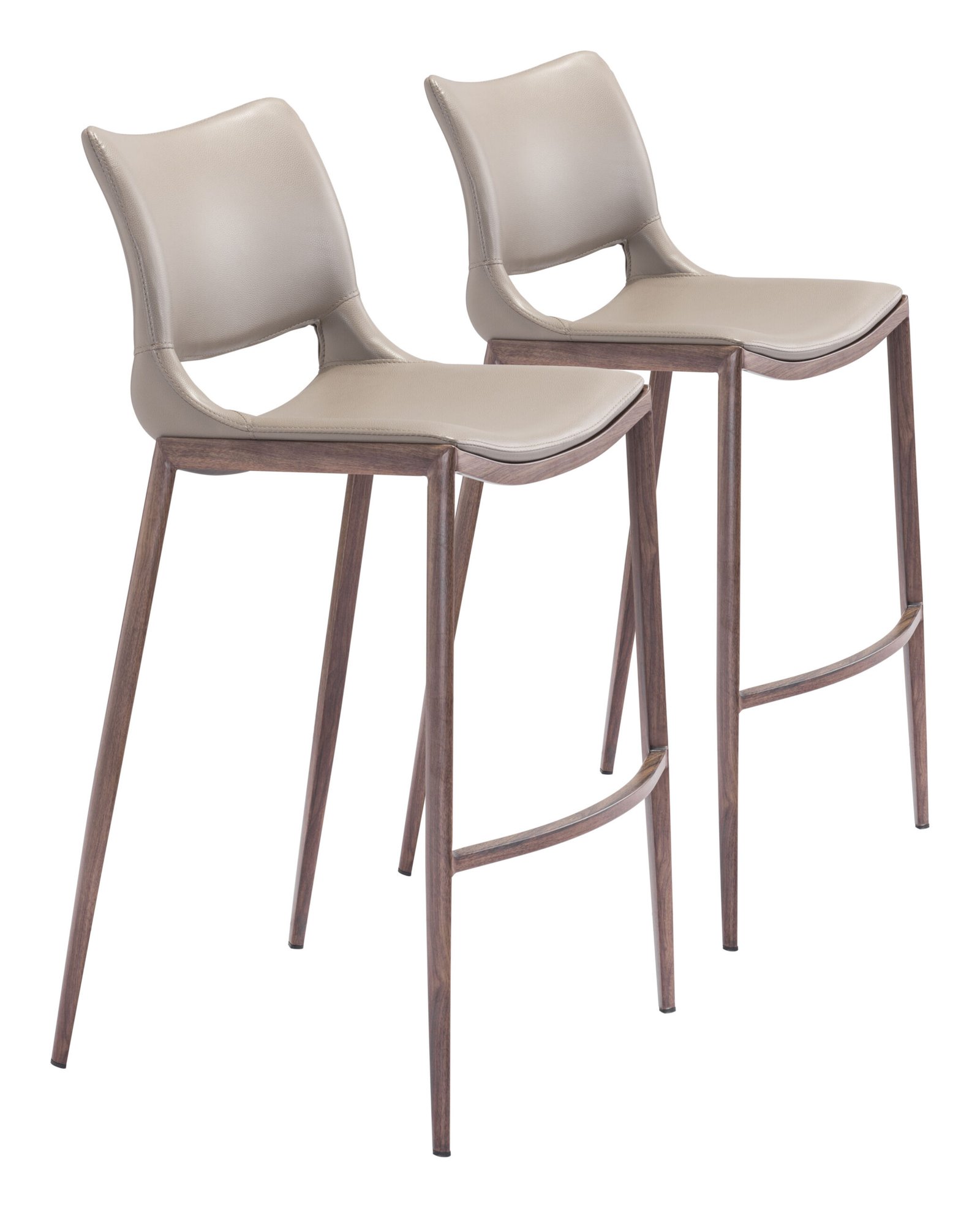 Ace Barstool (Set of 2) Brown & Walnut - Image 13