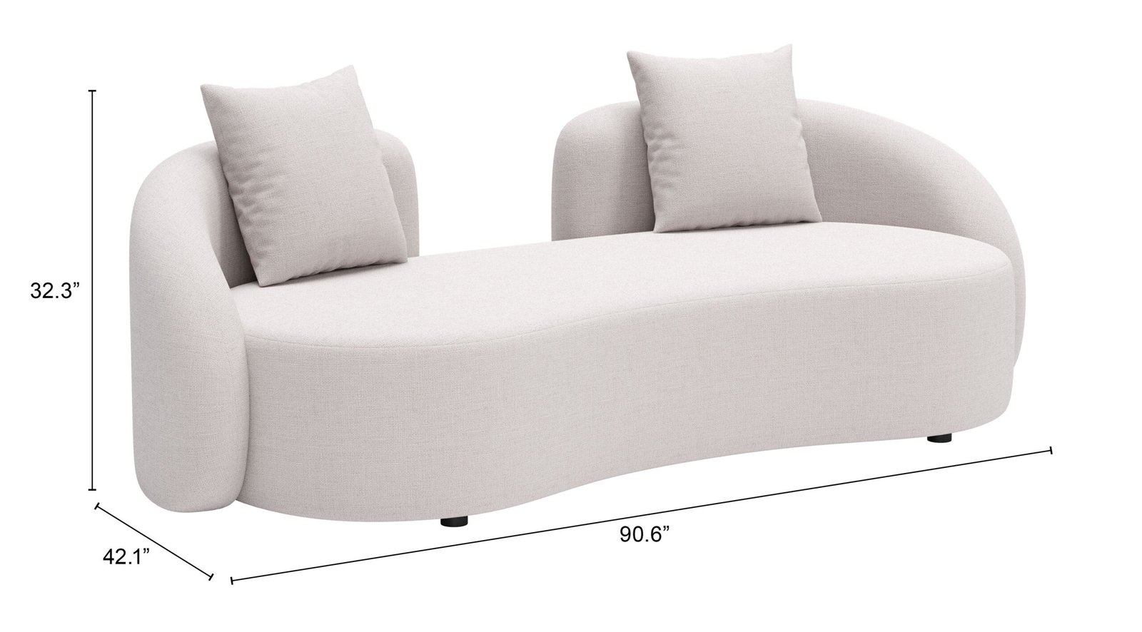 Sunny Isles Loveseat Beige - Image 17
